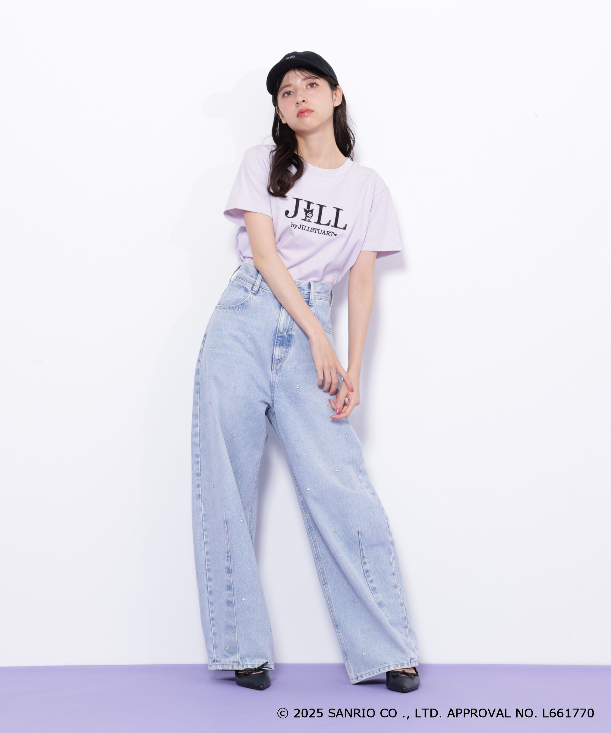  「＜マイメロディ＆クロミコラボ＞オーガニックコットン刺繍ロゴTシャツ」|Tシャツ・カットソー|