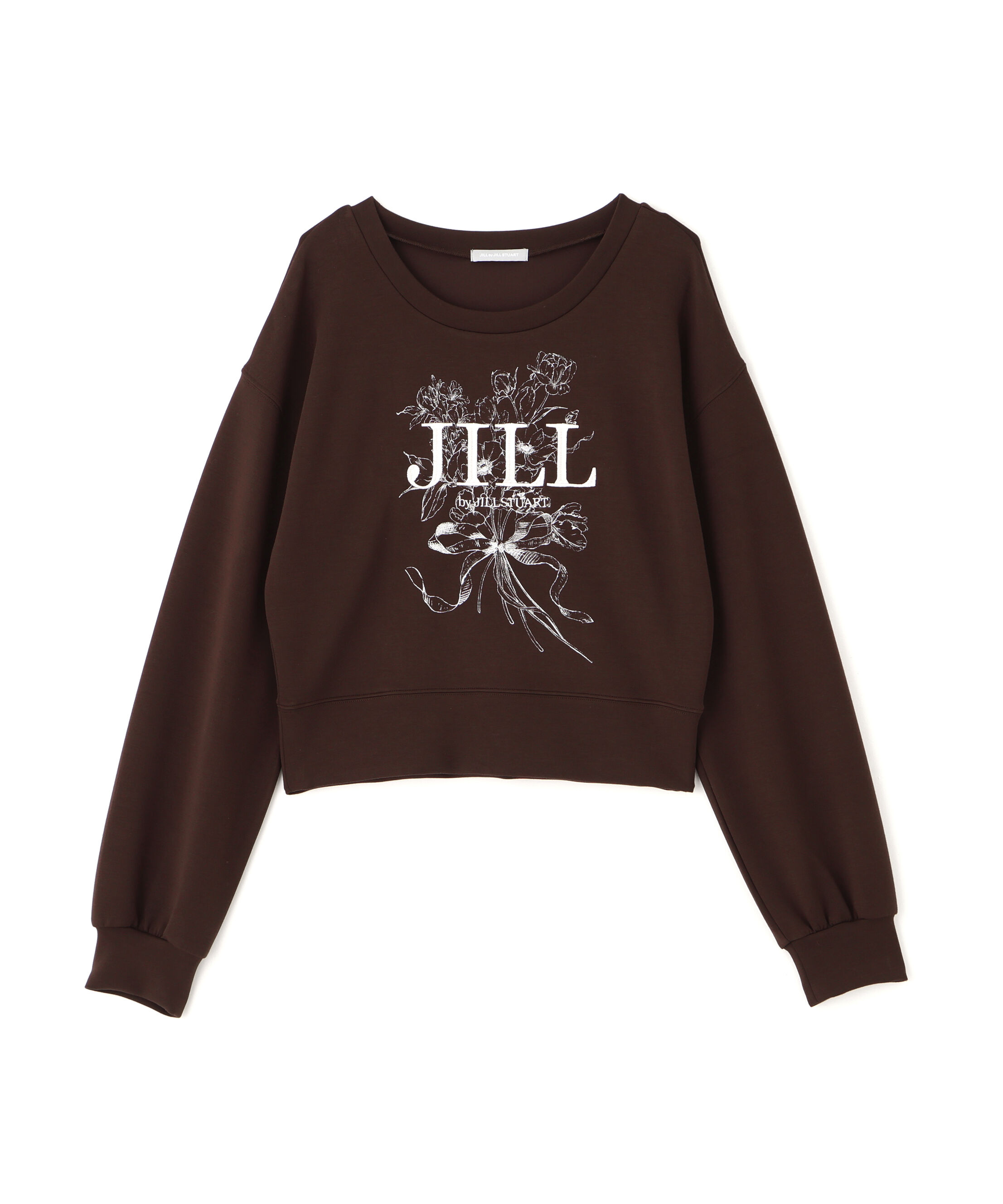  「リボンブーケロゴ刺繍スウェット」|Tシャツ・カットソー|
