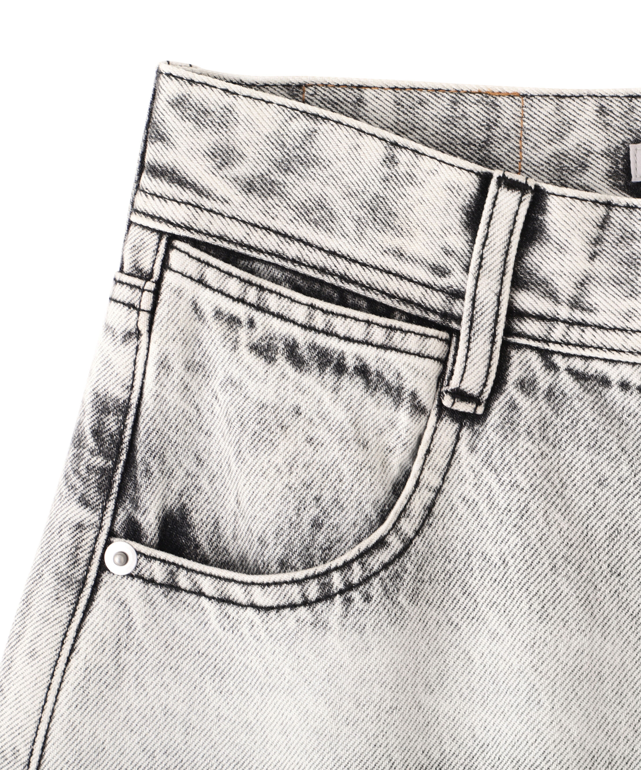  「リボン加工カーブパネルデニムパンツ」|その他|