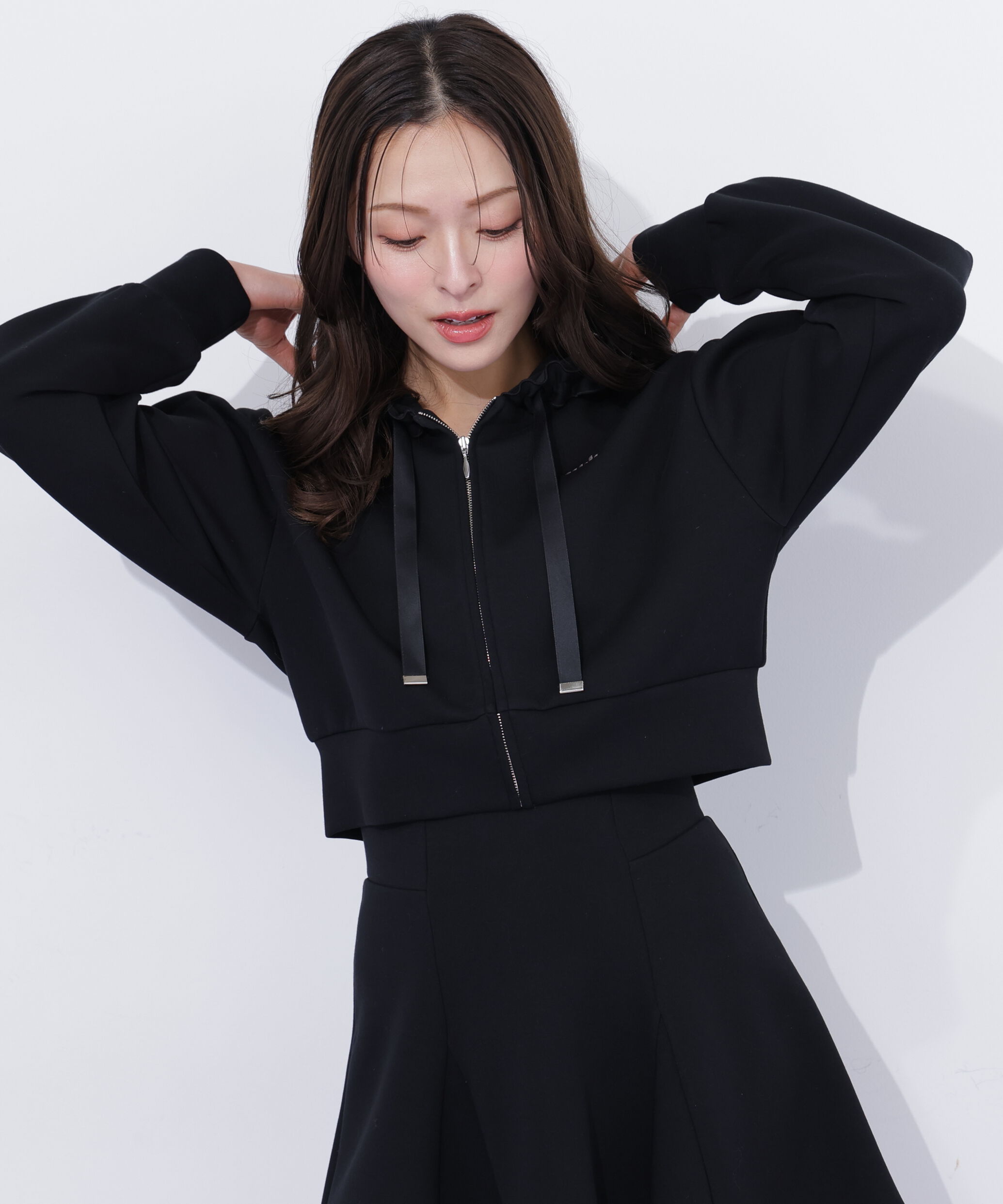  「ダイバーセットアップ　フリルパーカー」|Tシャツ・カットソー|