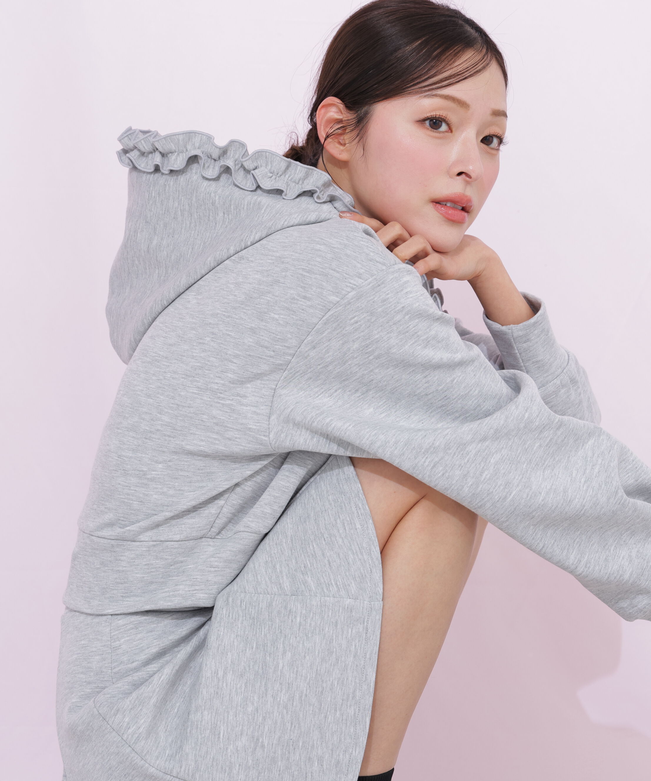  「ダイバーセットアップ　フリルパーカー」|Tシャツ・カットソー|