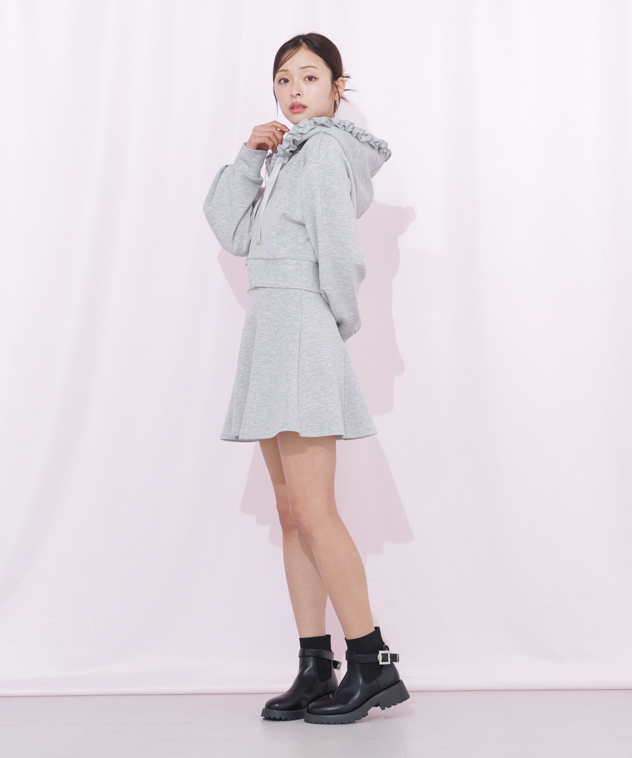  「ダイバーセットアップ　フリルパーカー」|Tシャツ・カットソー|