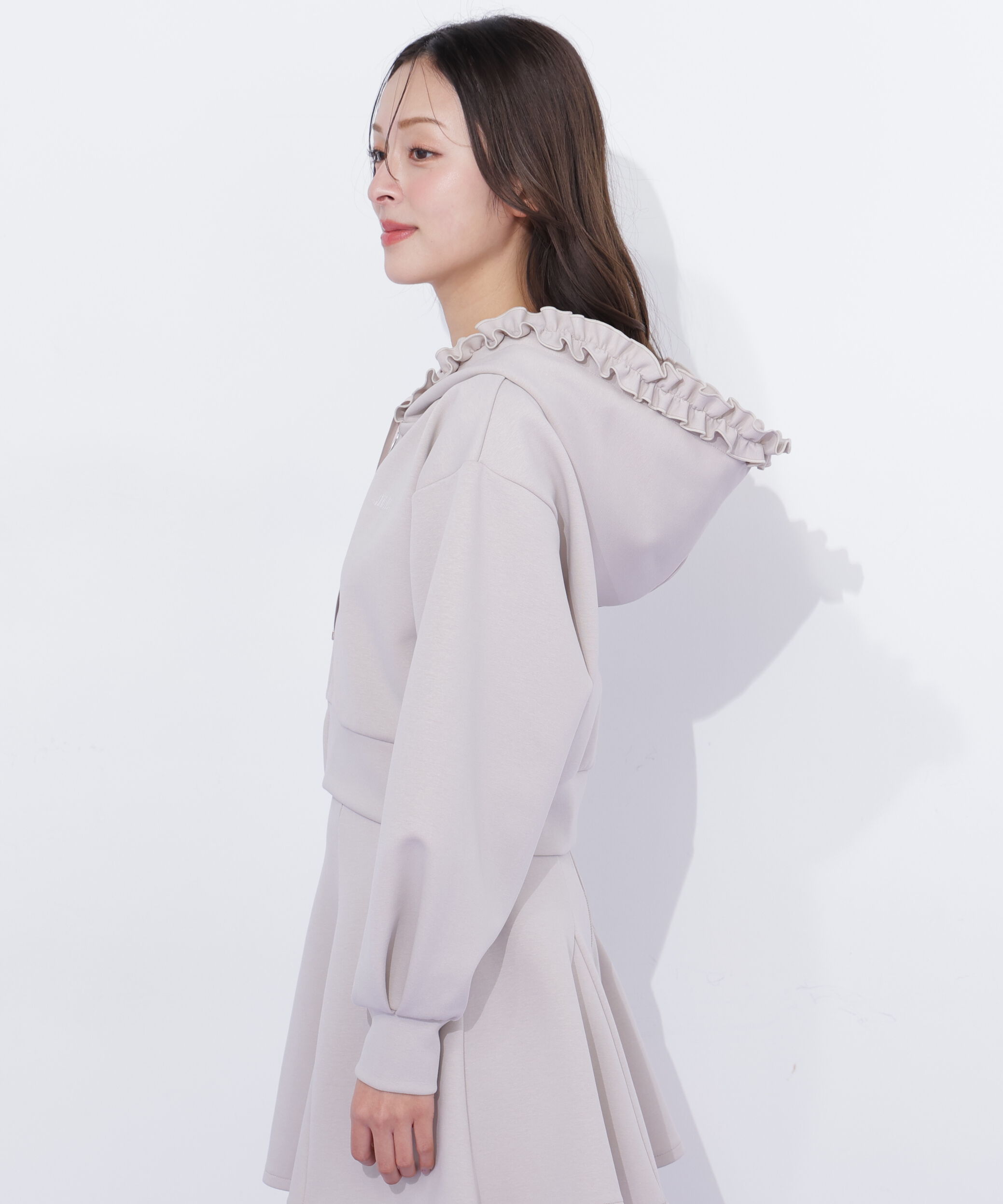  「ダイバーセットアップ　フリルパーカー」|Tシャツ・カットソー|