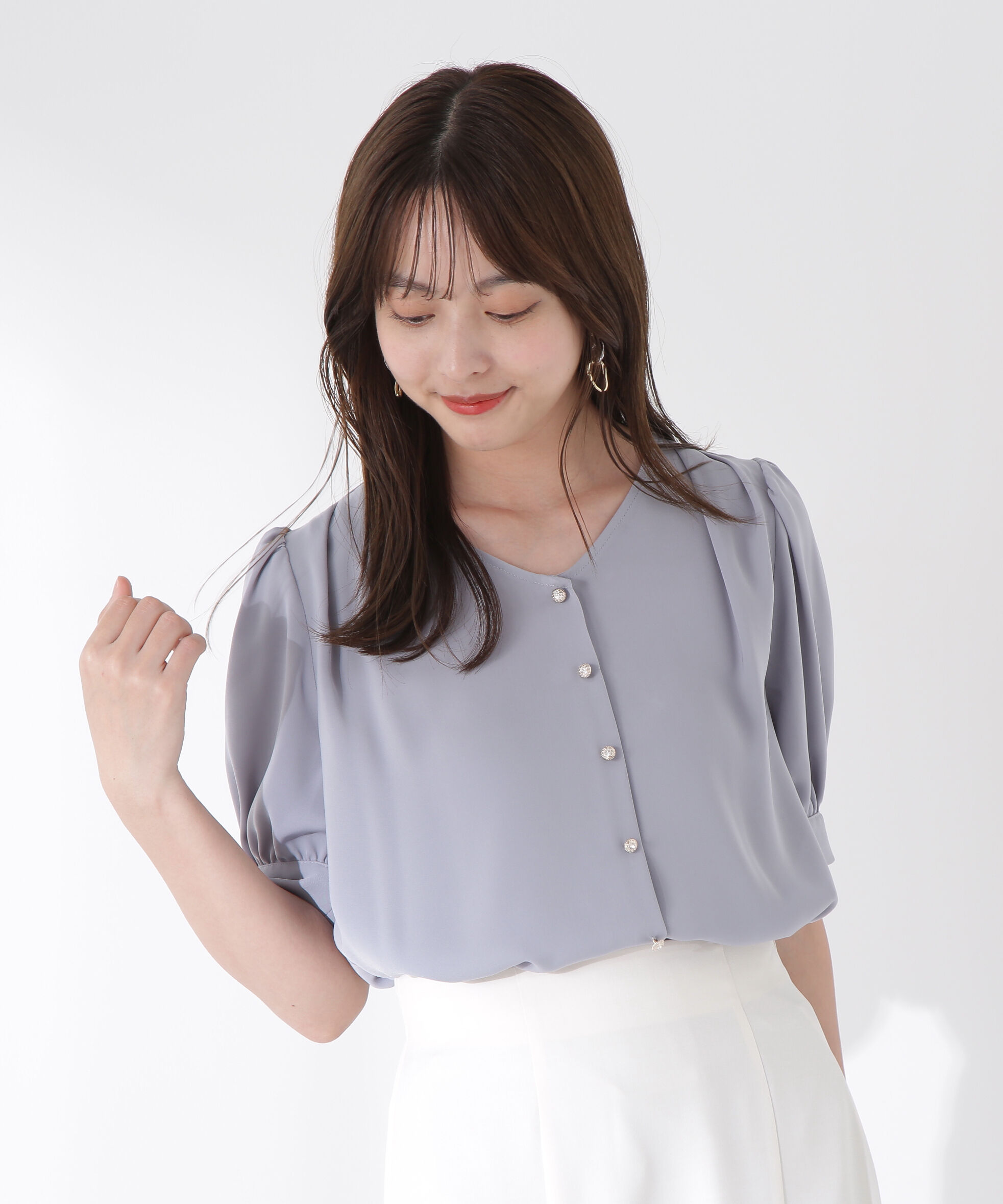 PROPORTION BODY DRESSING「キラボタンブラウス」|シャツ・ブラウス|