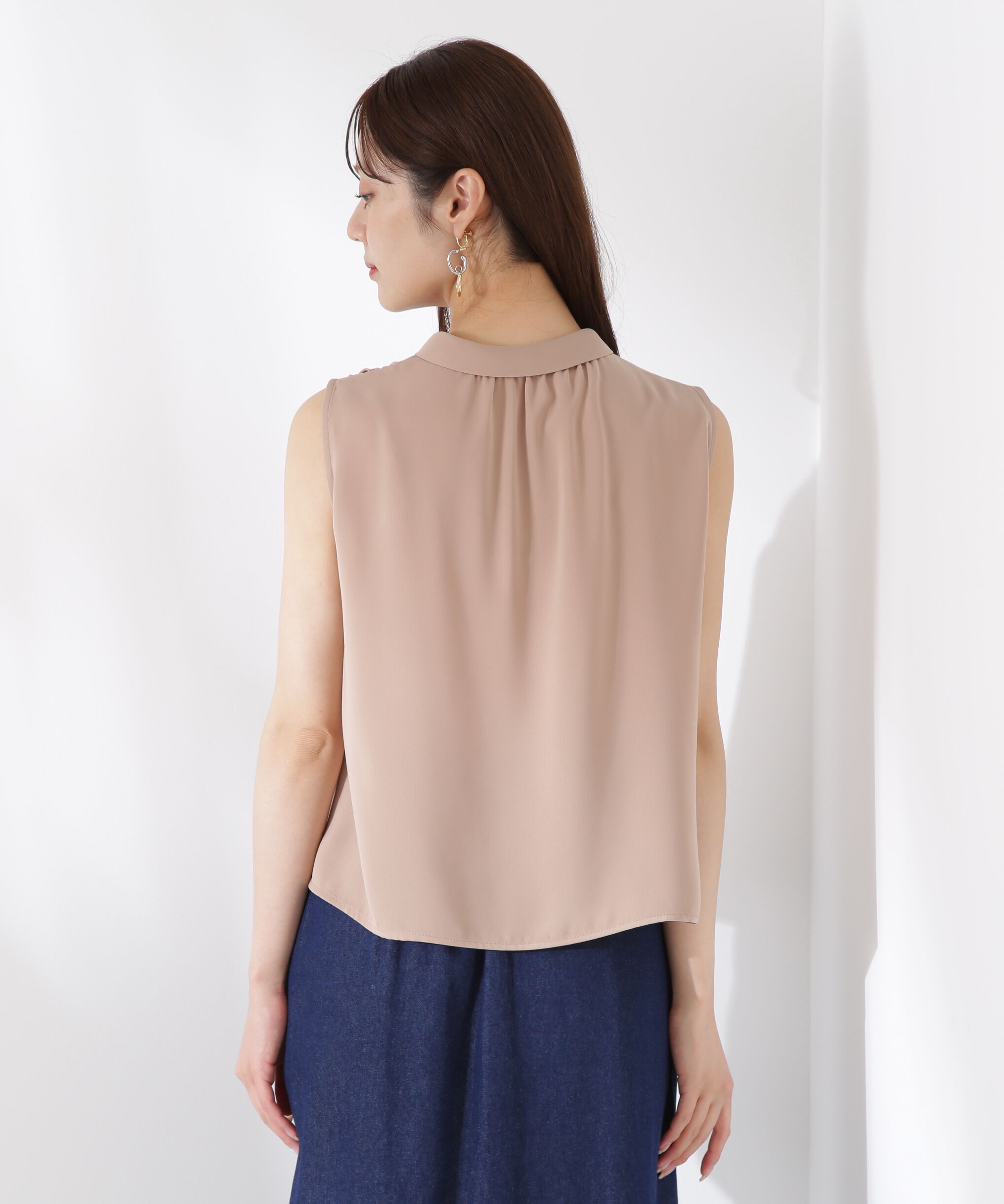 PROPORTION BODY DRESSING「パール付きフリルタイブラウス」|シャツ・ブラウス|