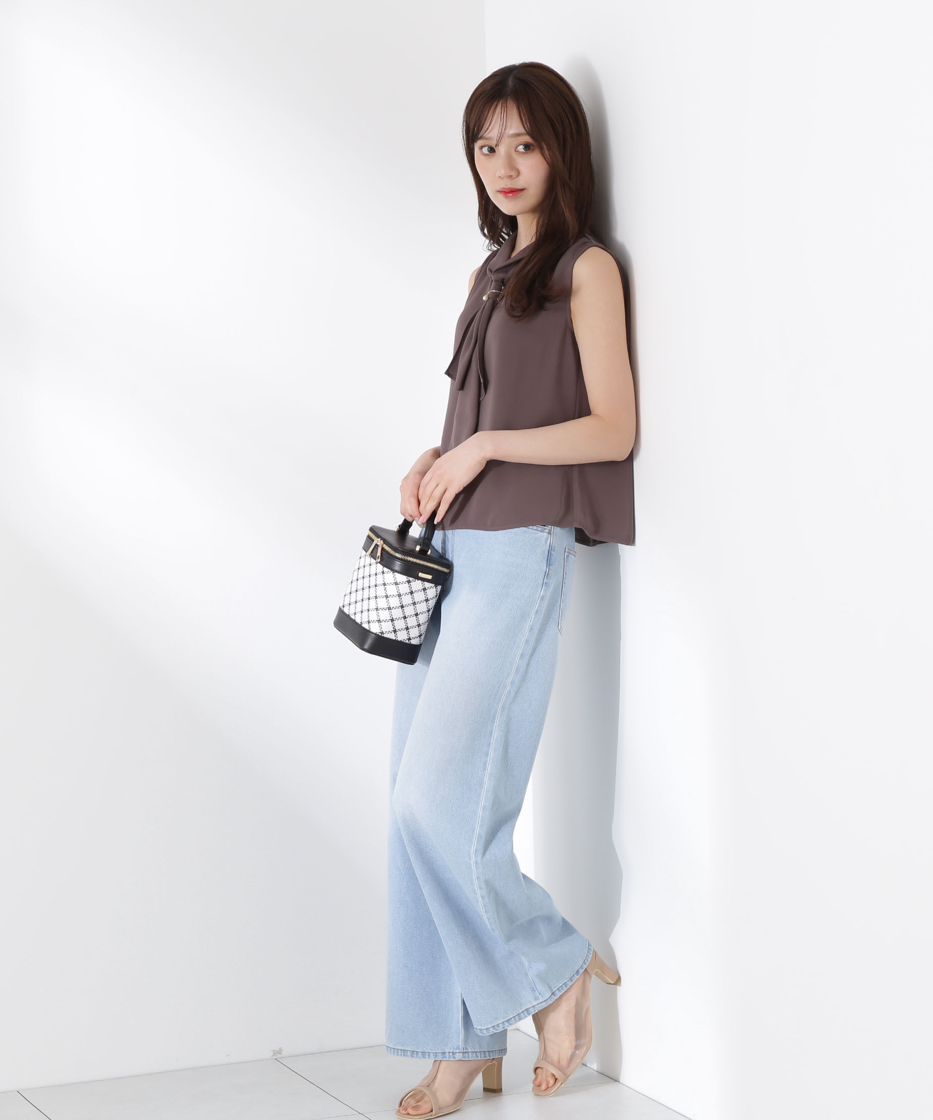 PROPORTION BODY DRESSING「パール付きフリルタイブラウス」|シャツ・ブラウス|