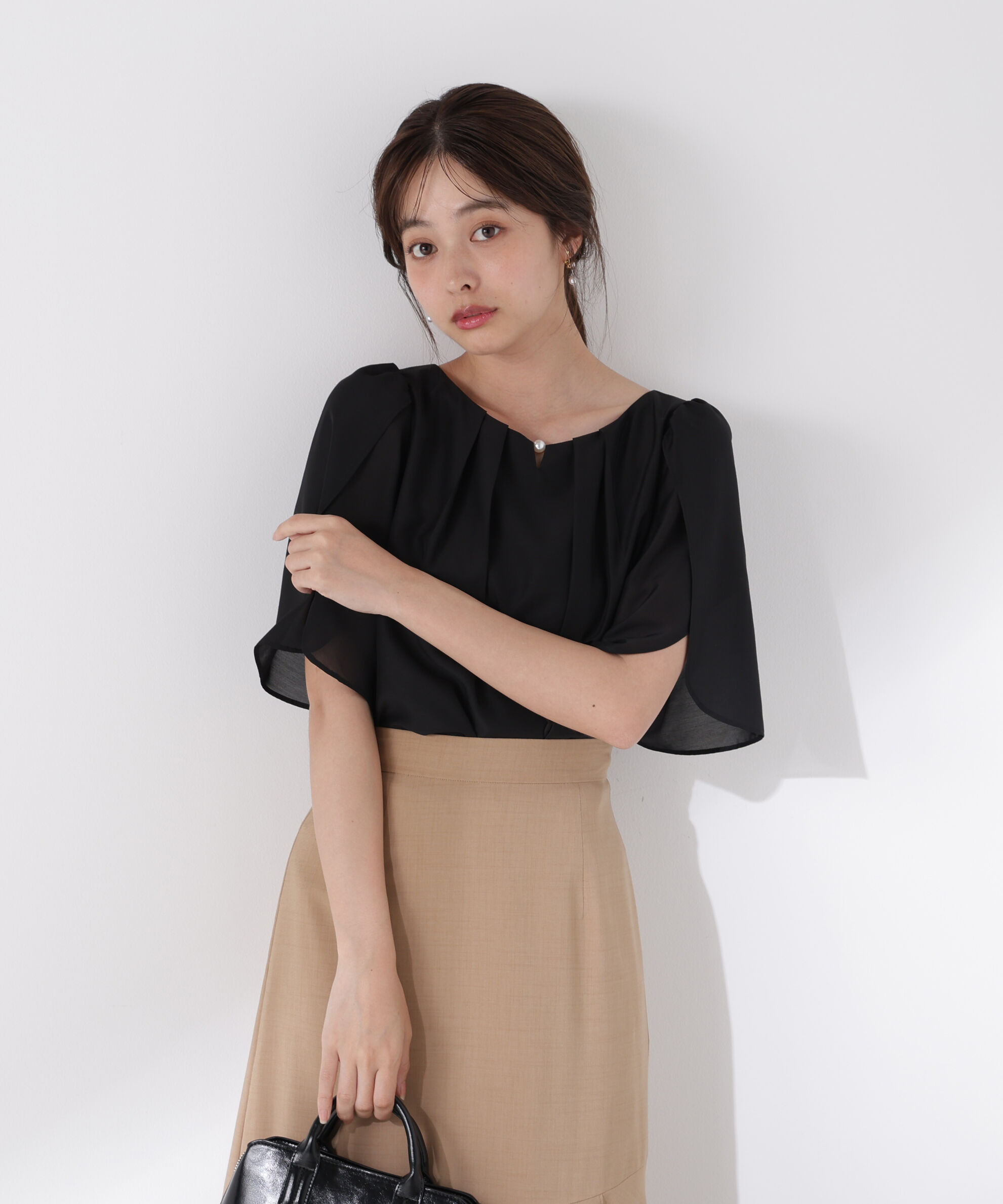 PROPORTION BODY DRESSING「パールポイントフレアスリーブブラウス」|シャツ・ブラウス|