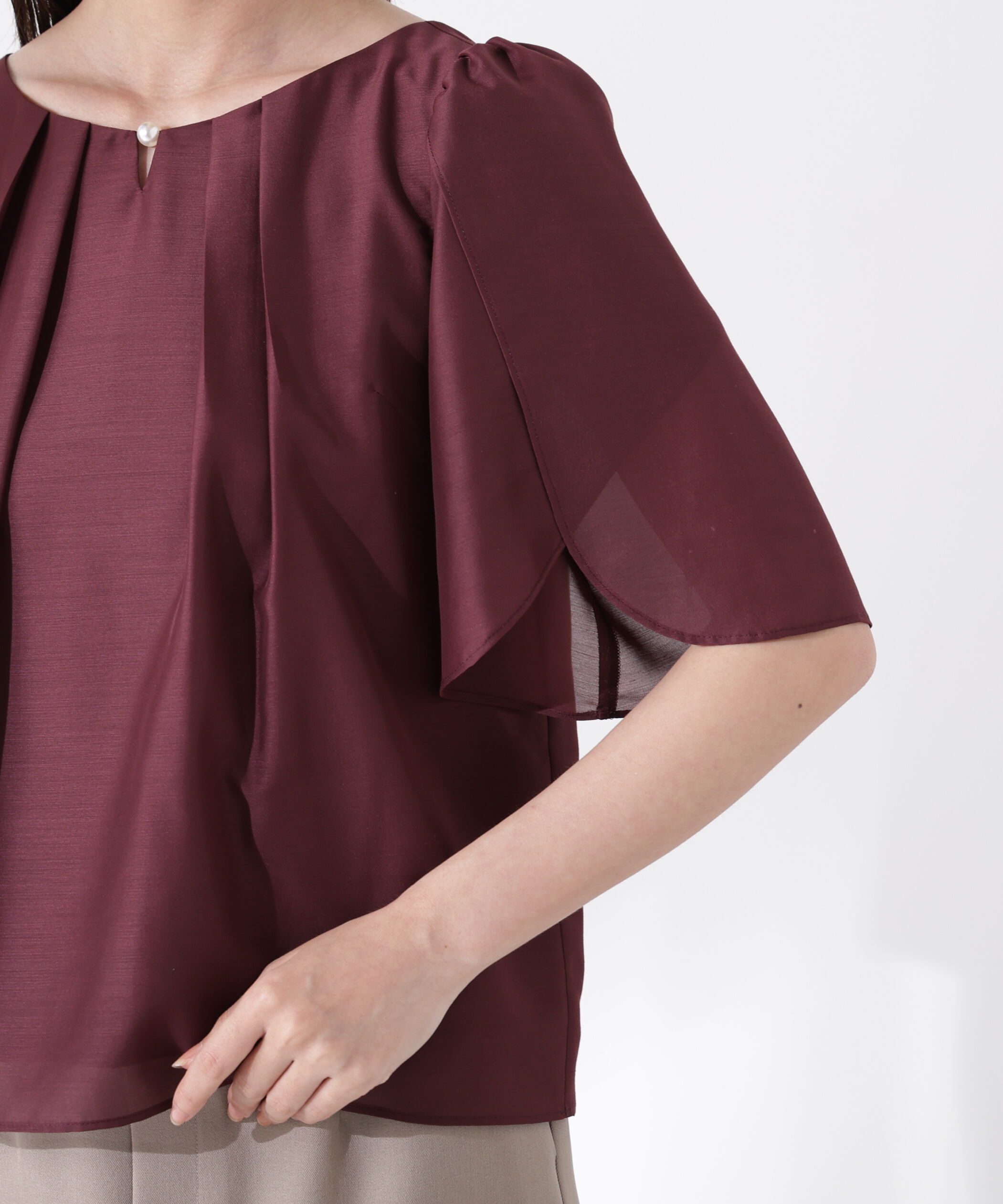 PROPORTION BODY DRESSING「パールポイントフレアスリーブブラウス」|シャツ・ブラウス|