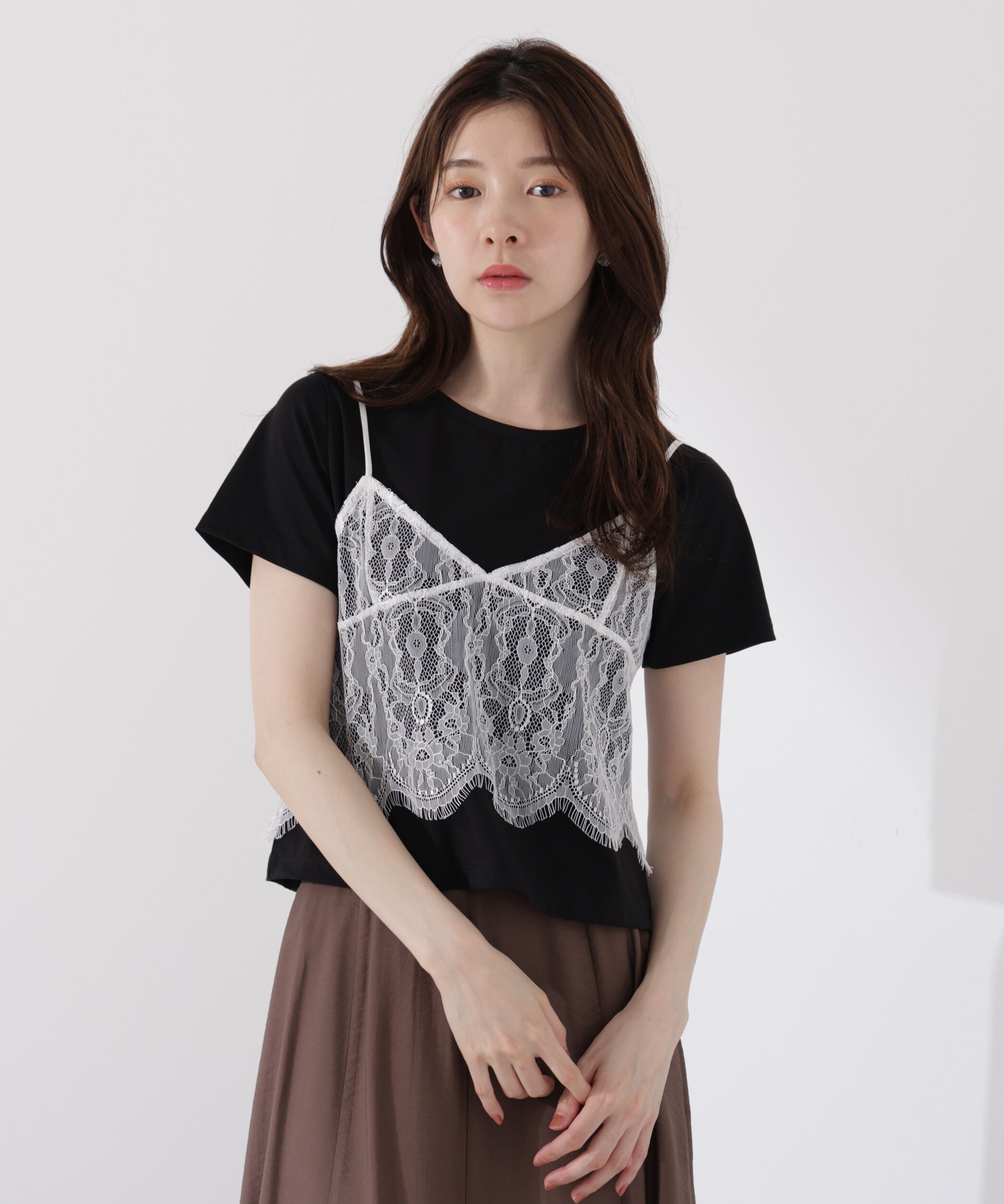 PROPORTION BODY DRESSING「レースキャミセットカットソー」|Tシャツ・カットソー|