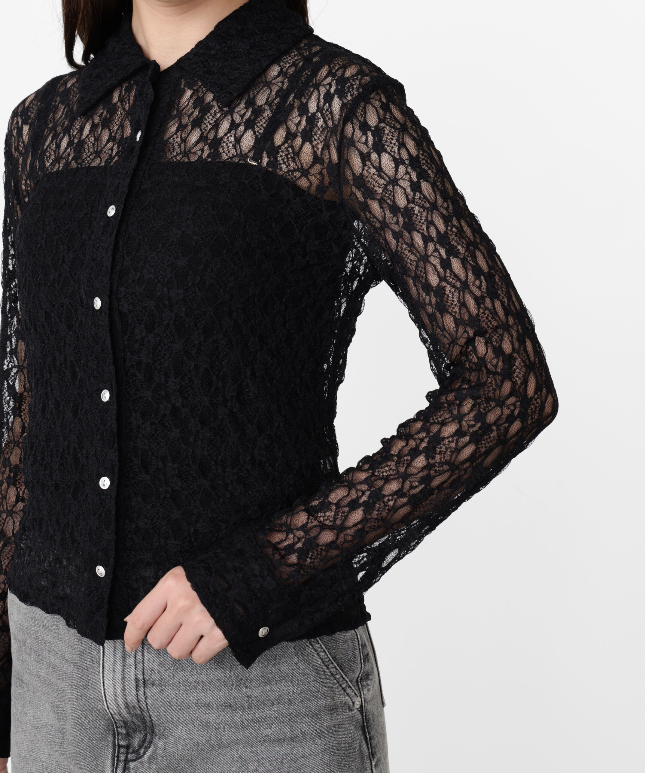 PROPORTION BODY DRESSING「レースシャツ」|Tシャツ・カットソー|