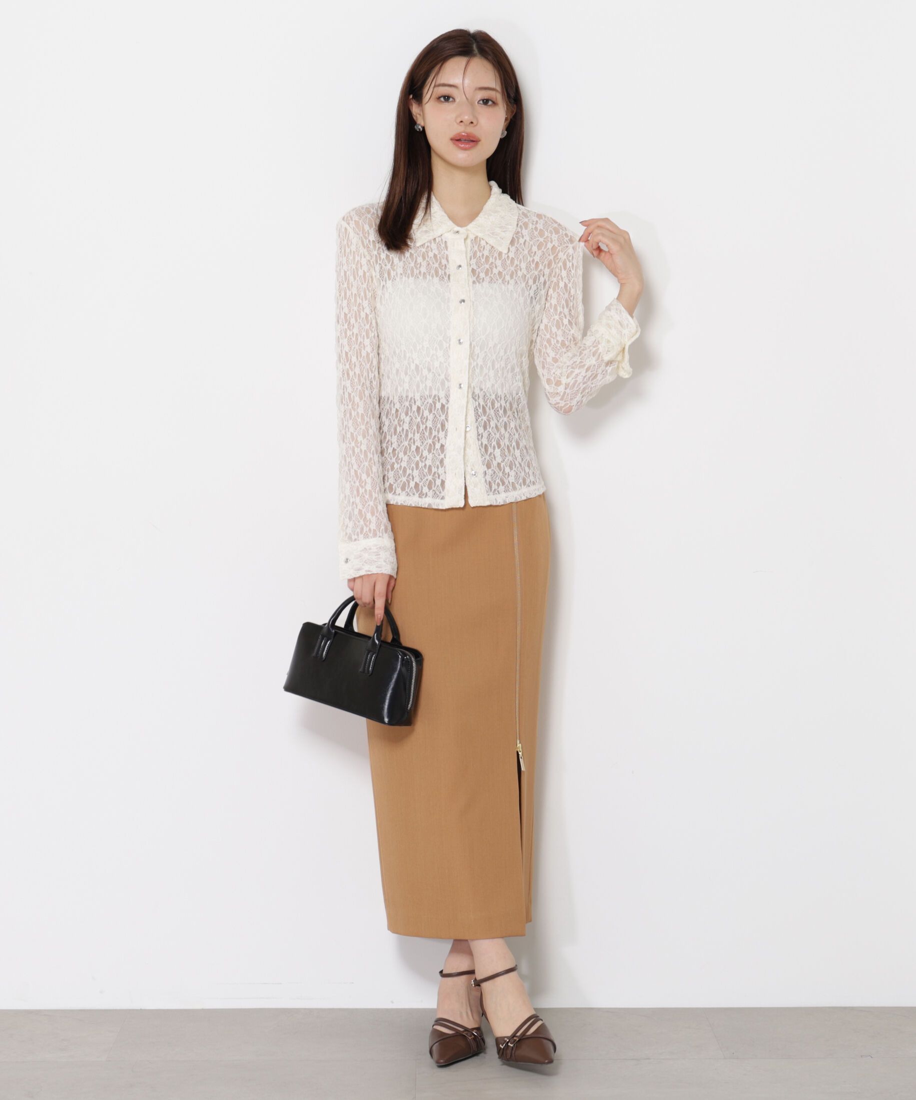 PROPORTION BODY DRESSING「レースシャツ」|Tシャツ・カットソー|