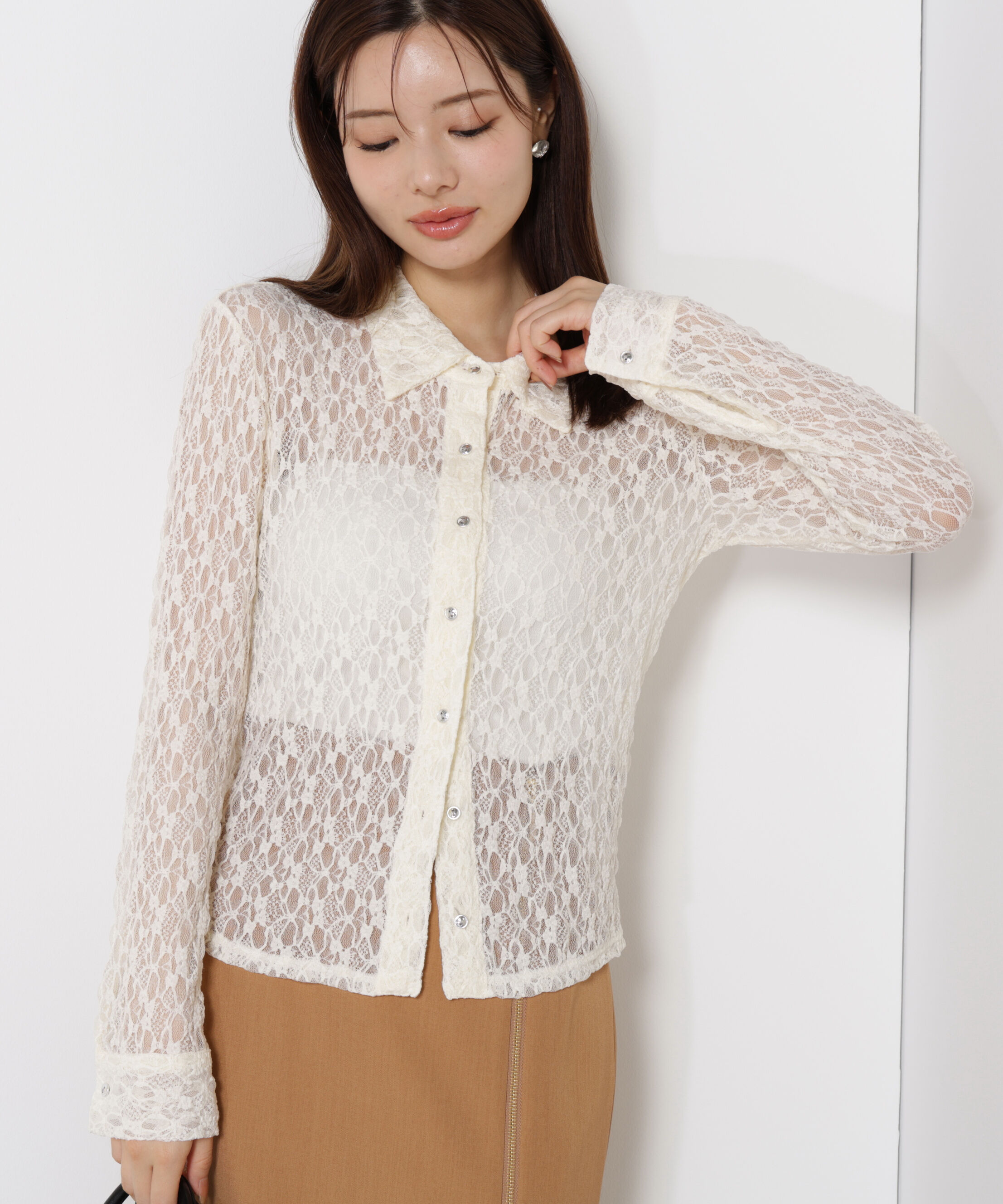 PROPORTION BODY DRESSING「レースシャツ」|Tシャツ・カットソー|