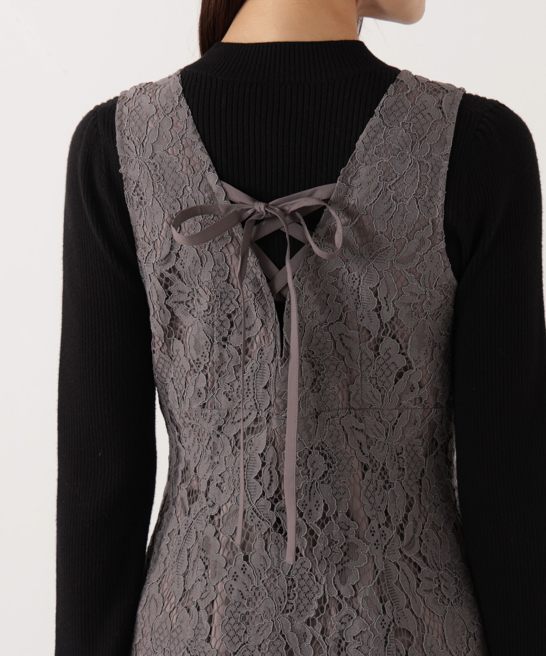 PROPORTION BODY DRESSING「Vネックレースジャンスカ 26SS」|ワンピース|