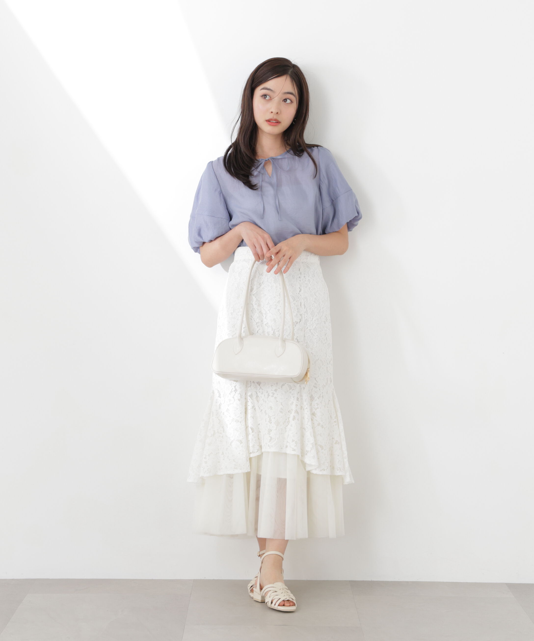 PROPORTION BODY DRESSING「チュールドッキングレーススカート　26SS」|スカート|