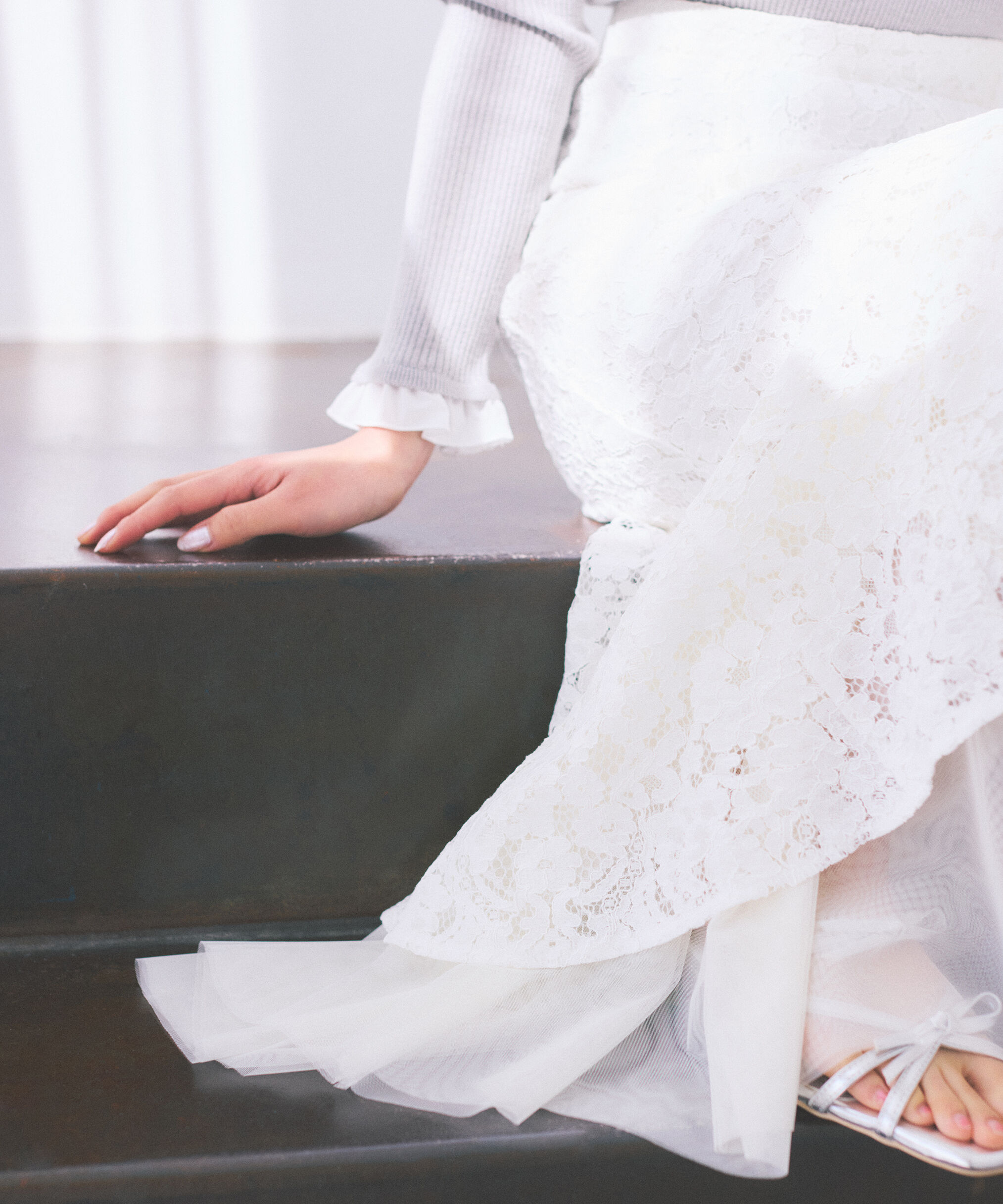 PROPORTION BODY DRESSING「チュールドッキングレーススカート　26SS」|スカート|