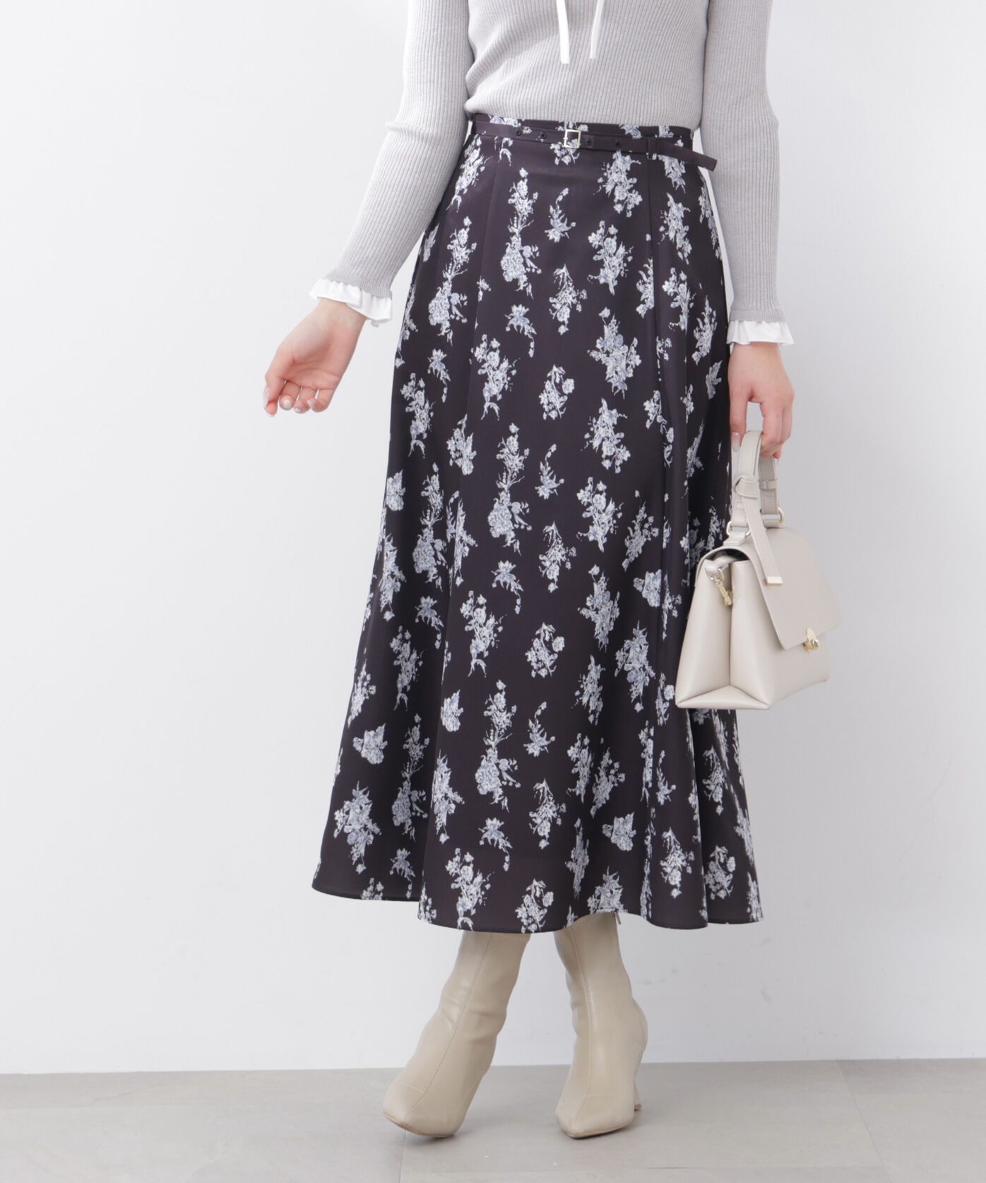 PROPORTION BODY DRESSING「フラワープリントフレアスカート　26SS」|スカート|