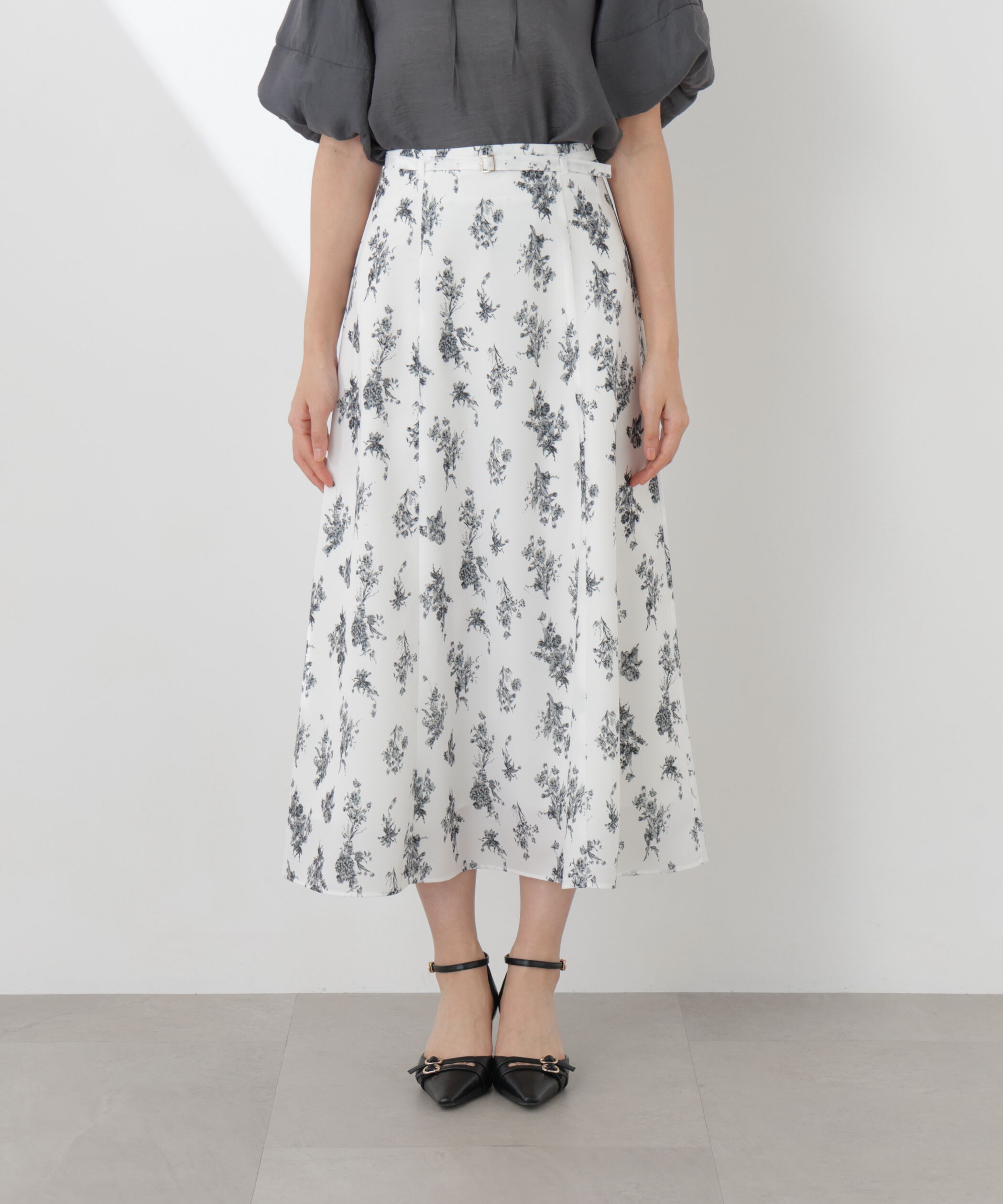 PROPORTION BODY DRESSING「フラワープリントフレアスカート　26SS」|スカート|