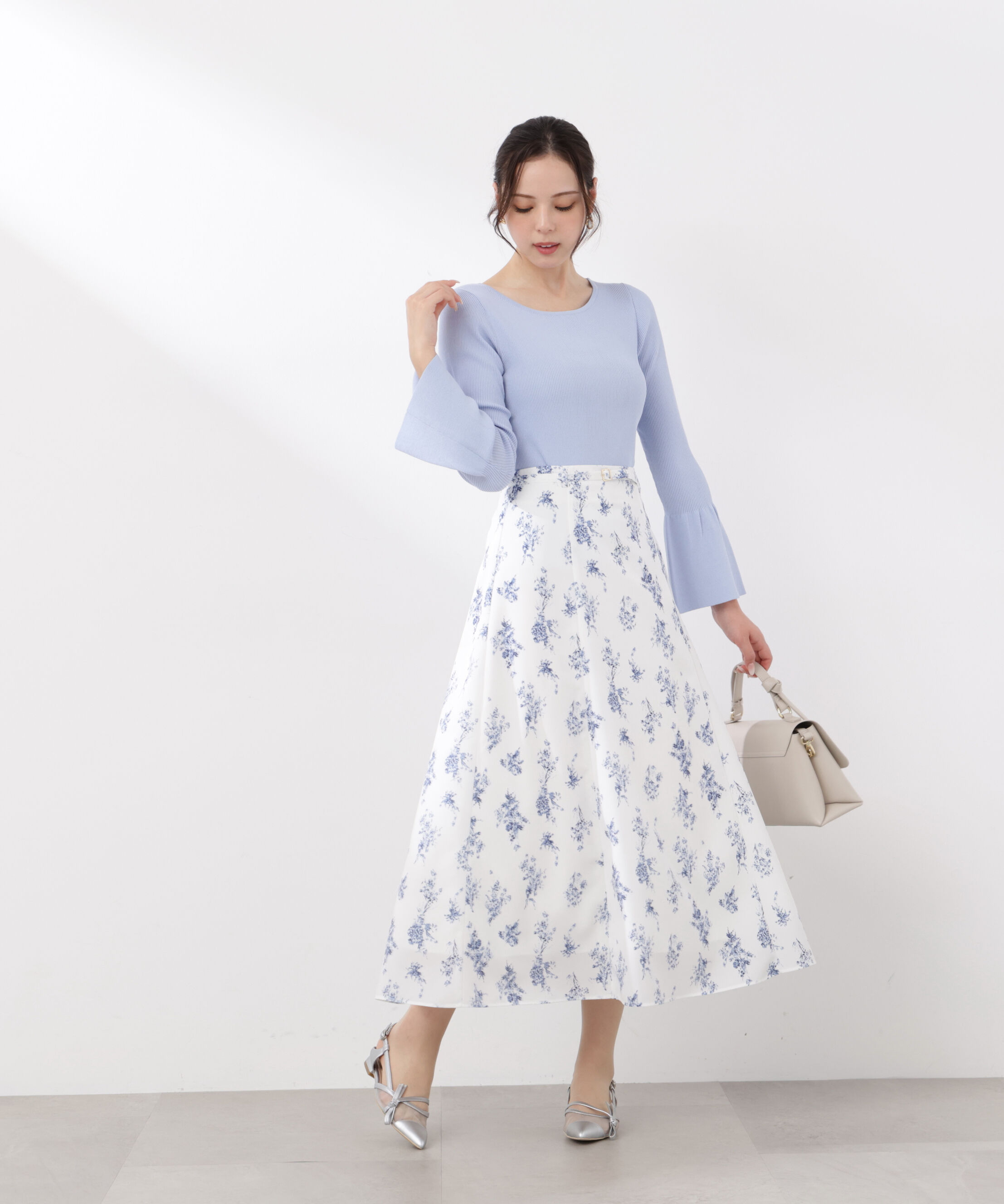 PROPORTION BODY DRESSING「フラワープリントフレアスカート　26SS」|スカート|