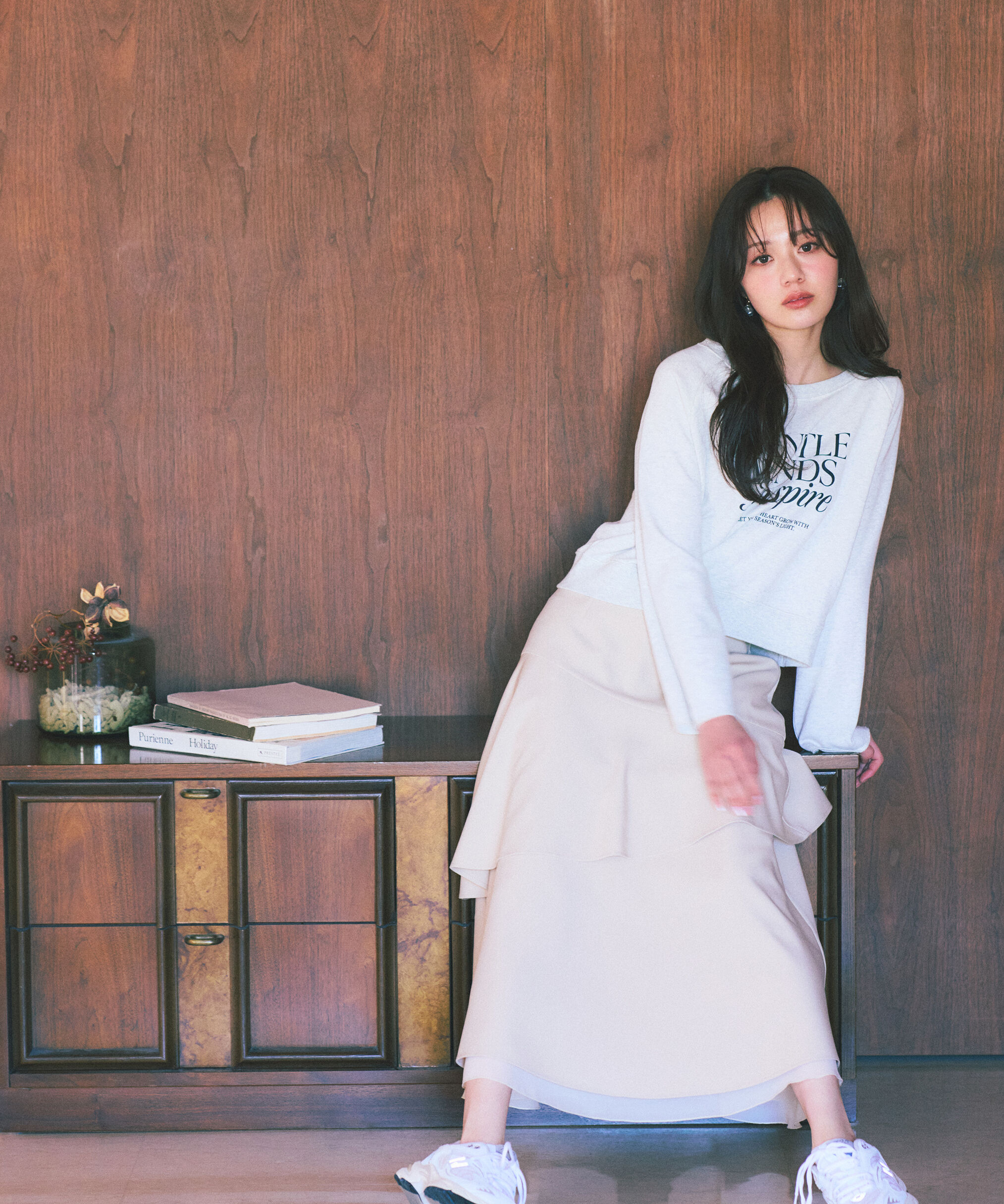 PROPORTION BODY DRESSING「フリルレイヤードスカート　26SS」|スカート|ベージュ