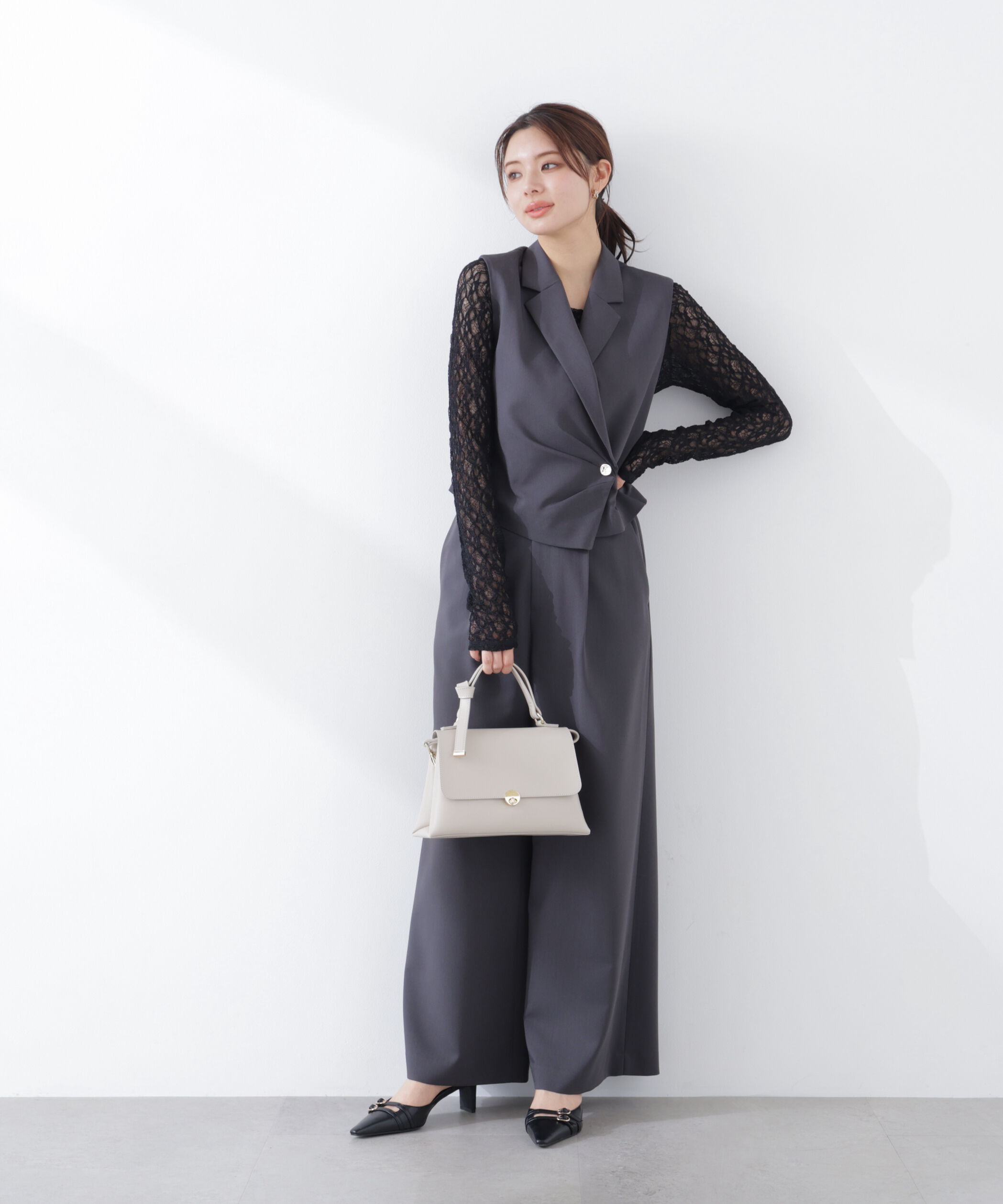 PROPORTION BODY DRESSING「ベルトドッキングワイドパンツ　26SS」|その他|