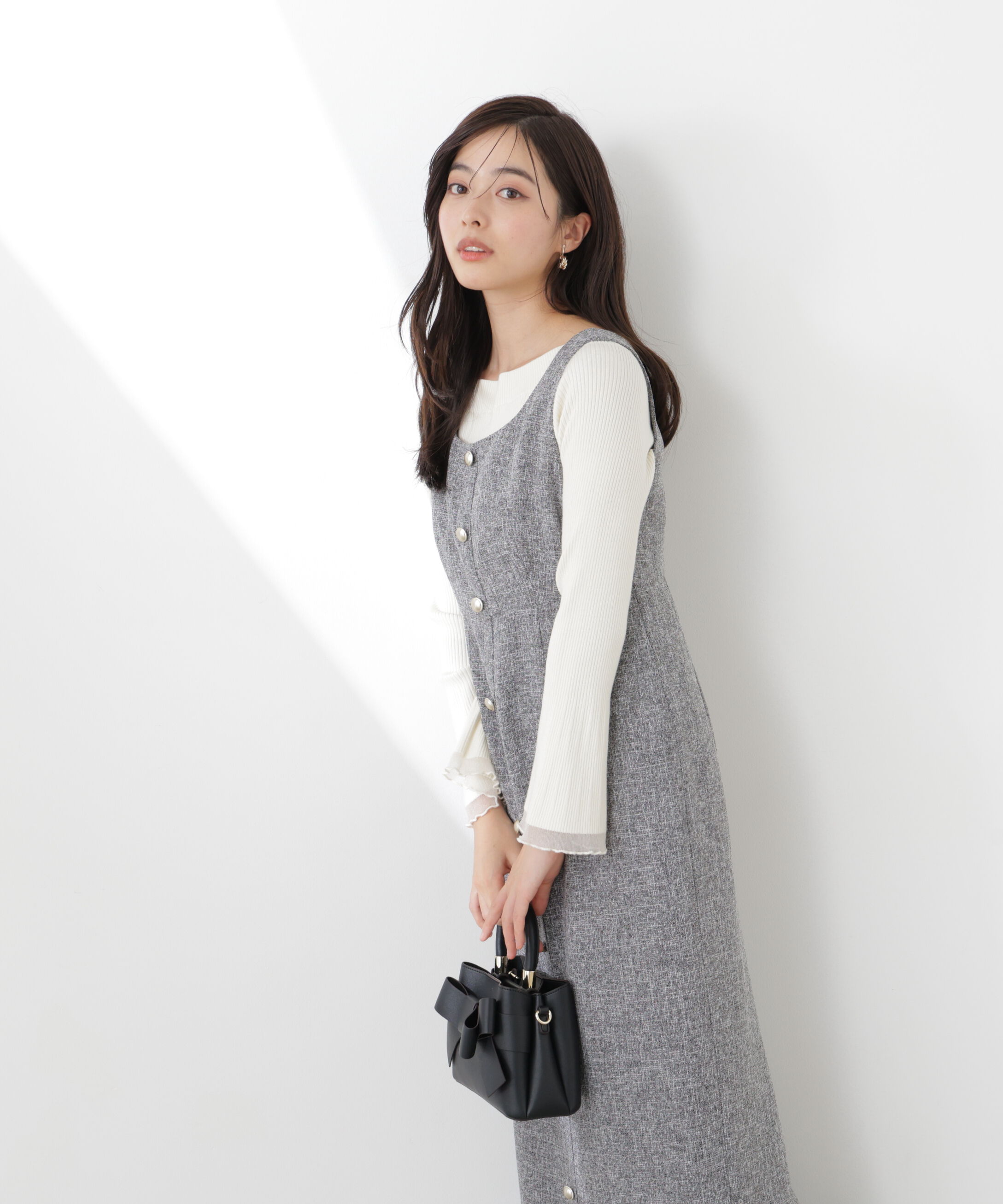 PROPORTION BODY DRESSING「スプリングツイードジャンスカ　26SS」|ワンピース|