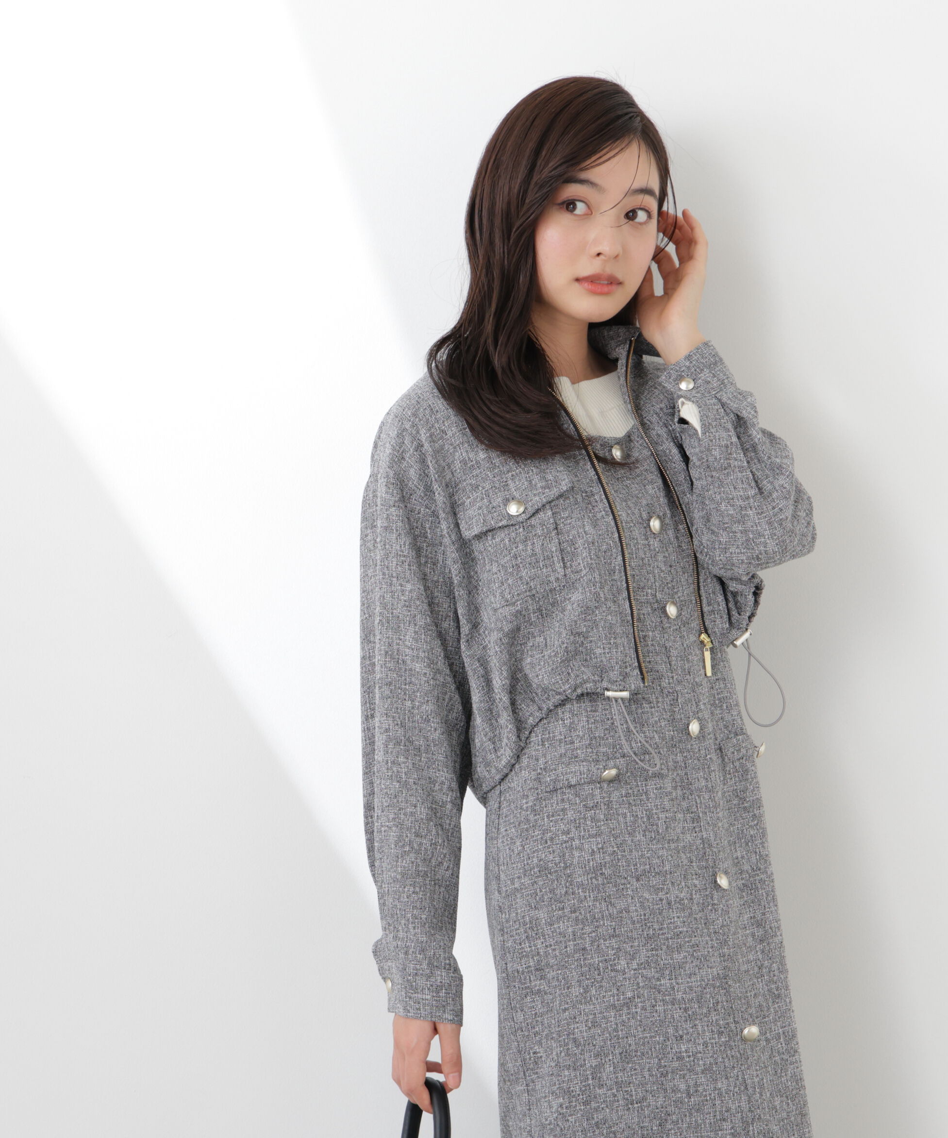 PROPORTION BODY DRESSING「スプリングツイードジャンスカ　26SS」|ワンピース|