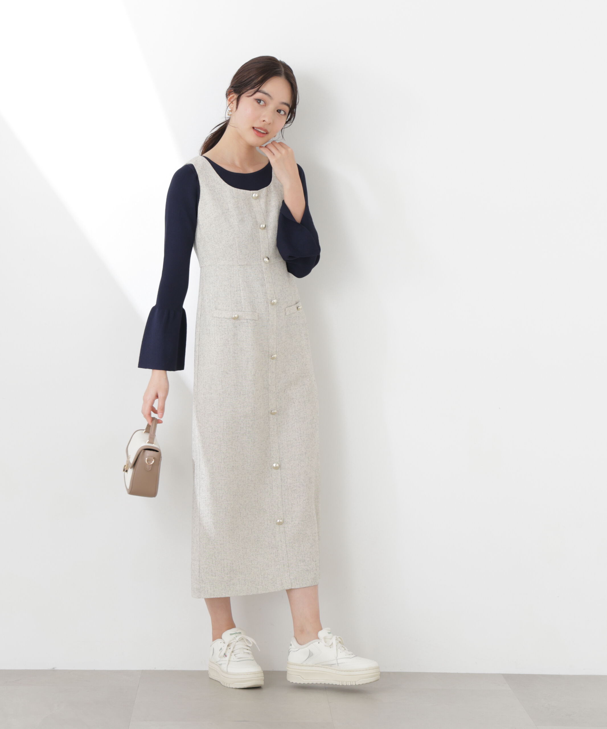 PROPORTION BODY DRESSING「スプリングツイードジャンスカ　26SS」|ワンピース|