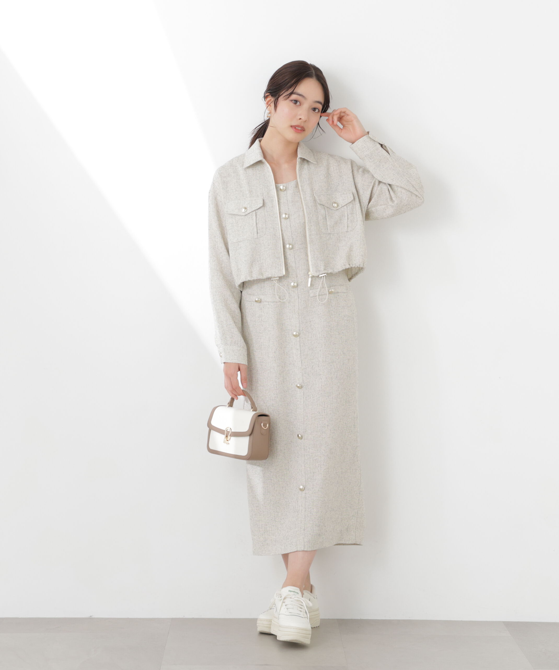 PROPORTION BODY DRESSING「スプリングツイードジャンスカ　26SS」|ワンピース|