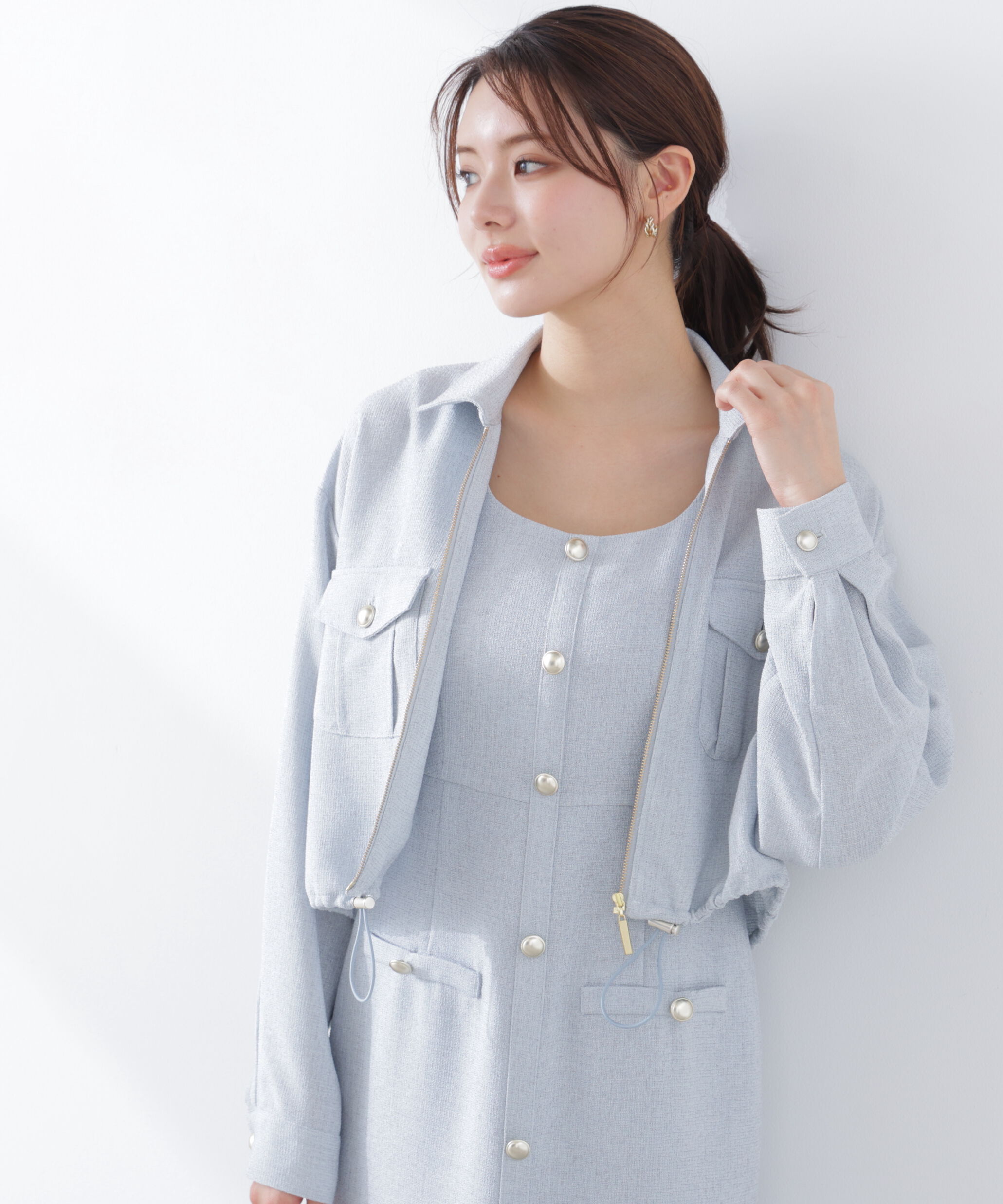 PROPORTION BODY DRESSING「スプリングツイードジャンスカ　26SS」|ワンピース|