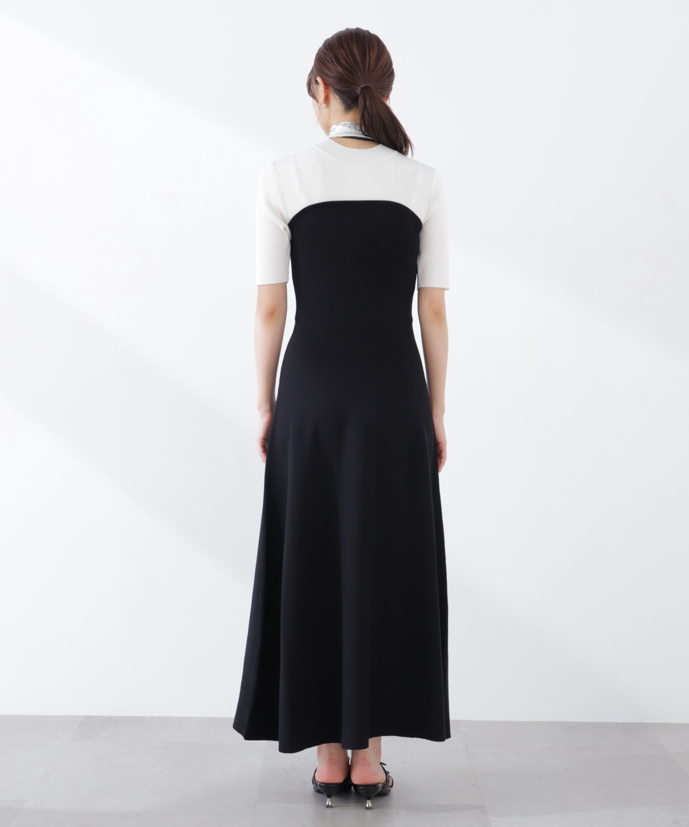 PROPORTION BODY DRESSING「スカーフ付きニットワンピース　26SS」|ワンピース|