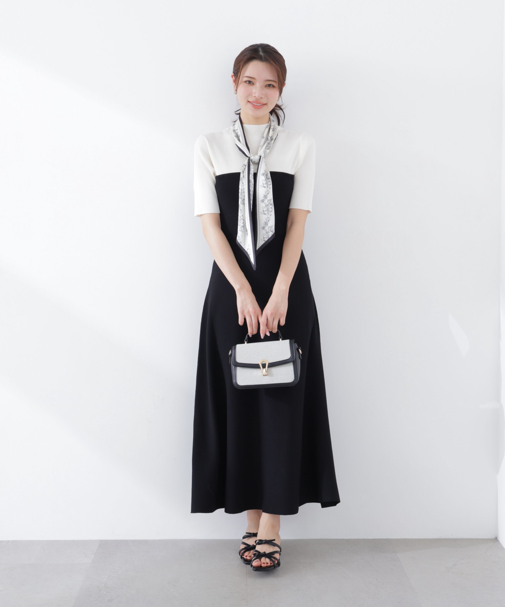 PROPORTION BODY DRESSING「スカーフ付きニットワンピース　26SS」|ワンピース|