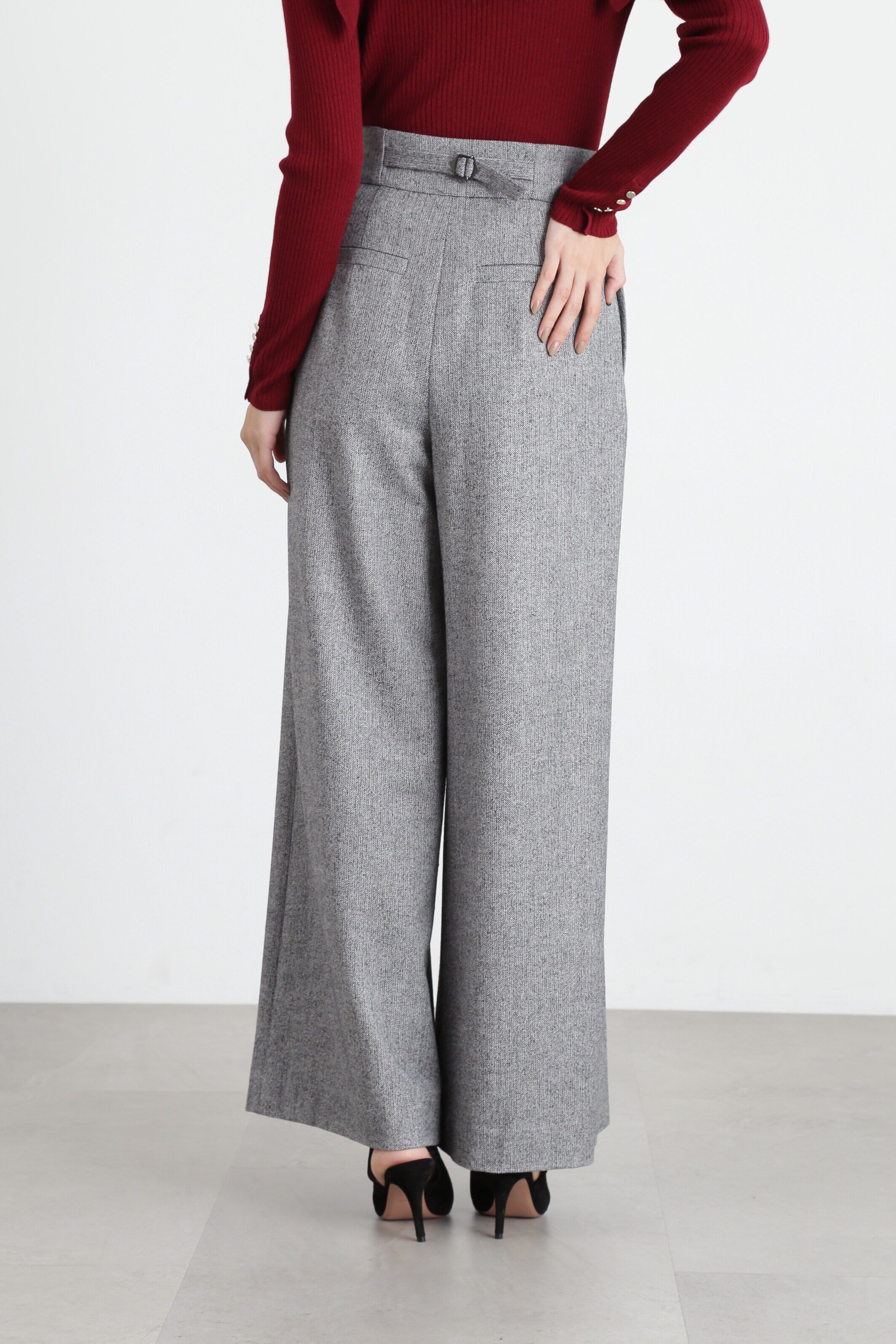  「へリンボーンタックワイドパンツ」|その他|