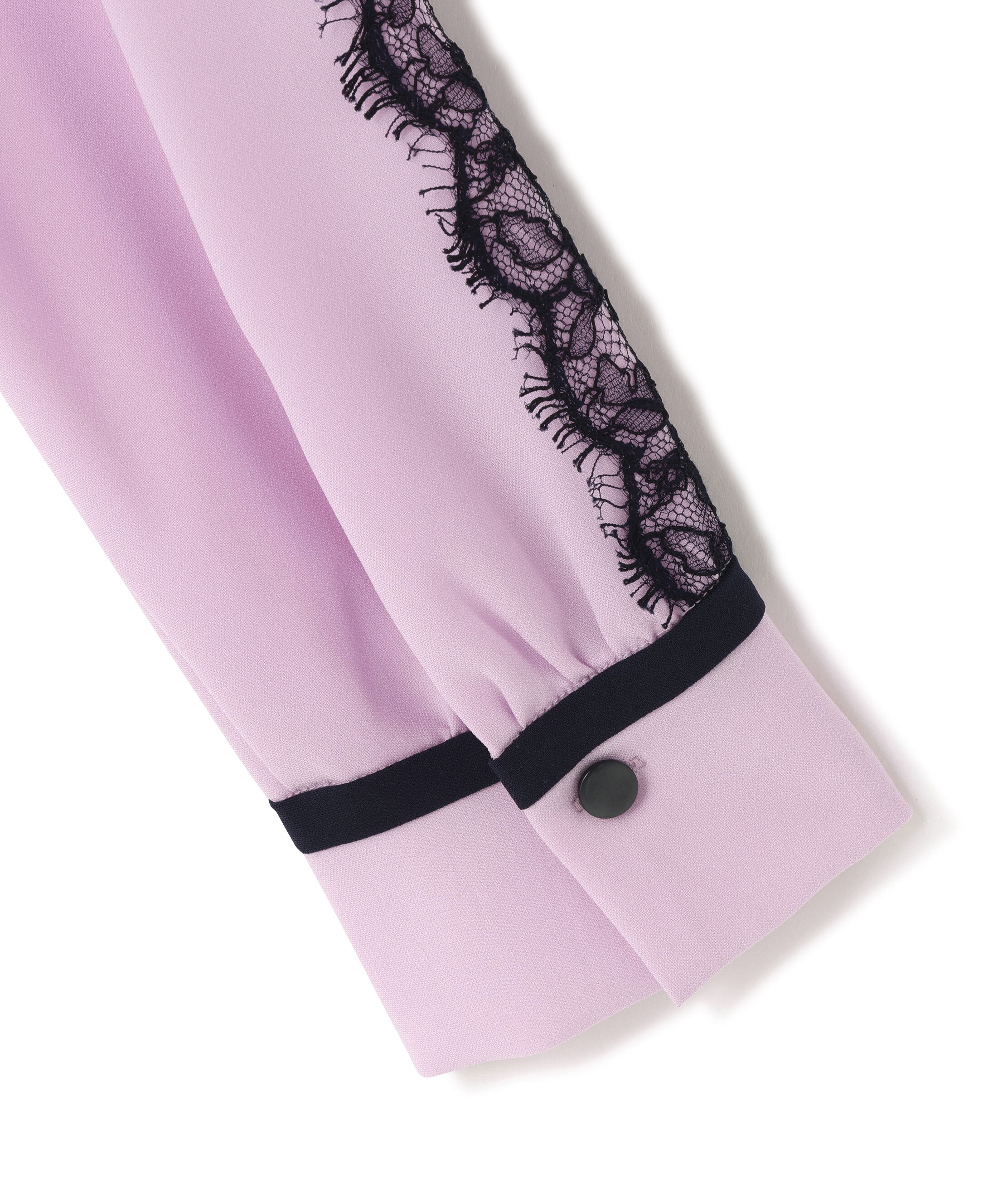  「レースコンビバイカラーリボンブラウス」|シャツ・ブラウス|