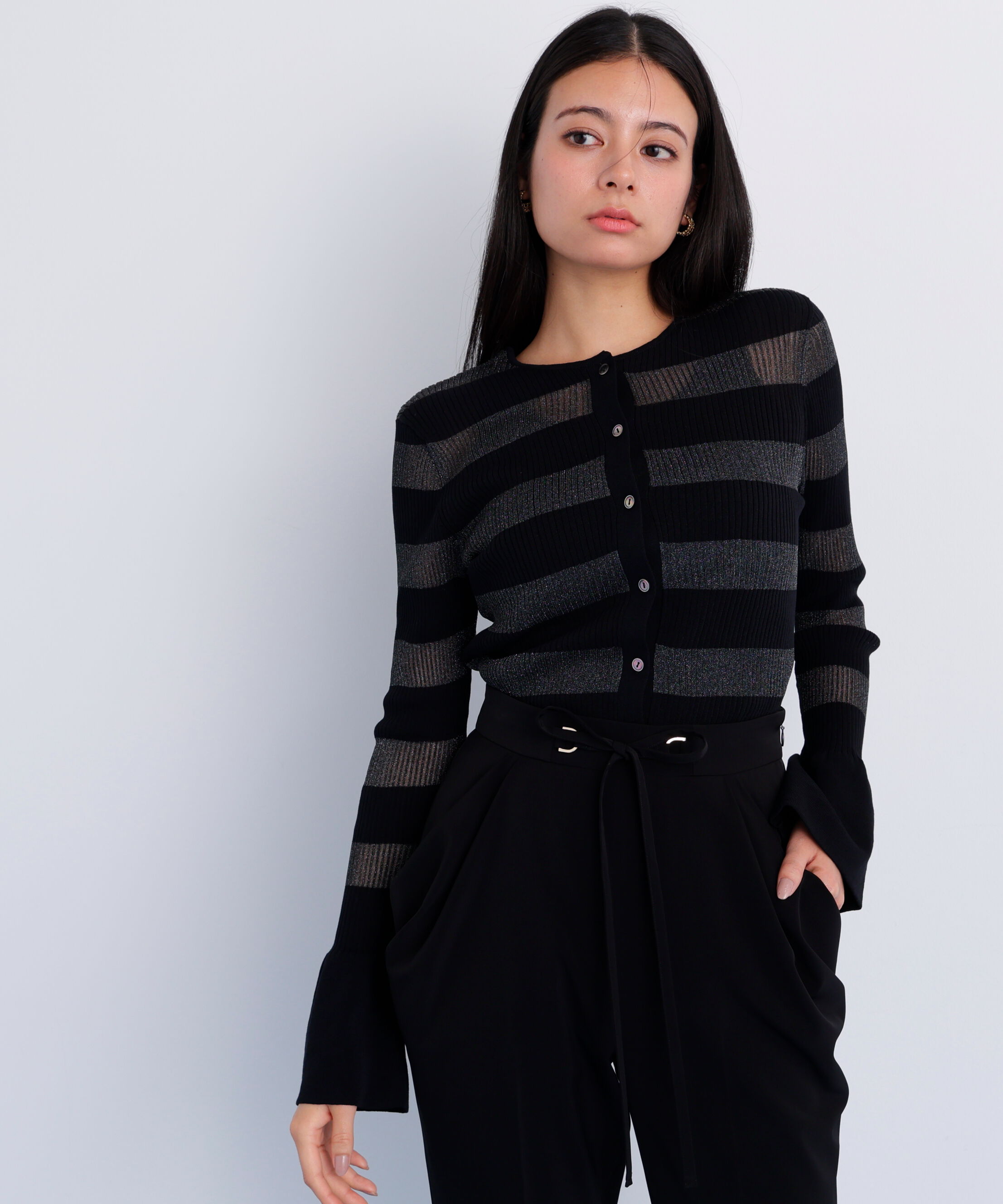  「リブシアーボーダーカーディガン」|その他|