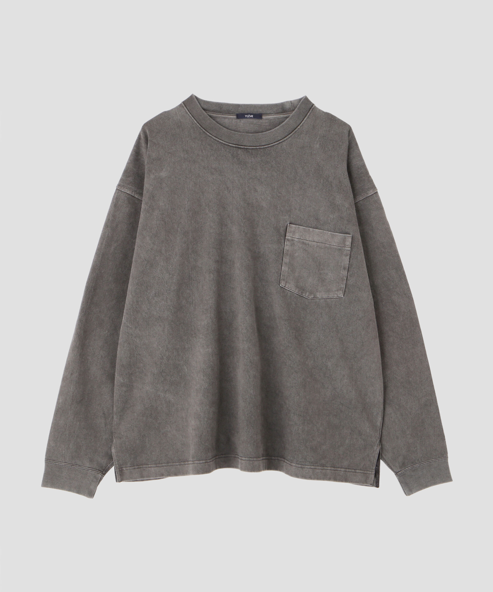 YLEVE 「YLEVE / OPEN END COTTON PIGMENT DYE PULL OVER」|Tシャツ・カットソー|グレー