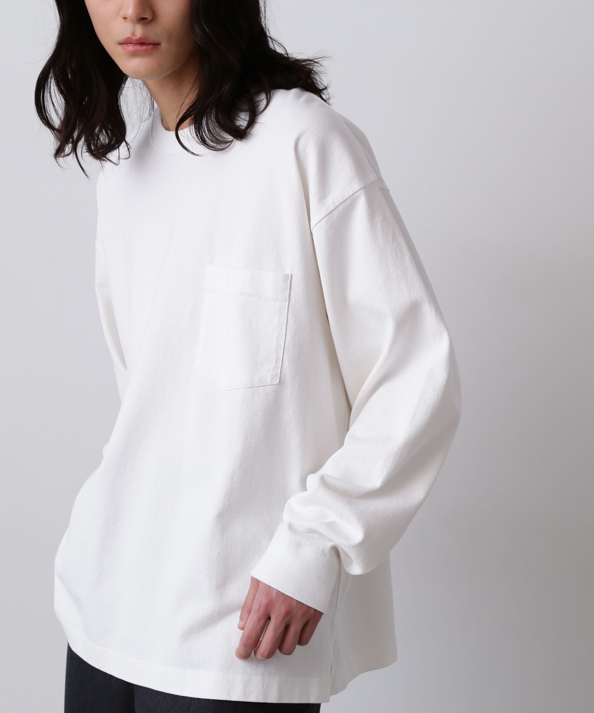 YLEVE 「YLEVE / OPEN END COTTON PIGMENT DYE PULL OVER」|Tシャツ・カットソー|