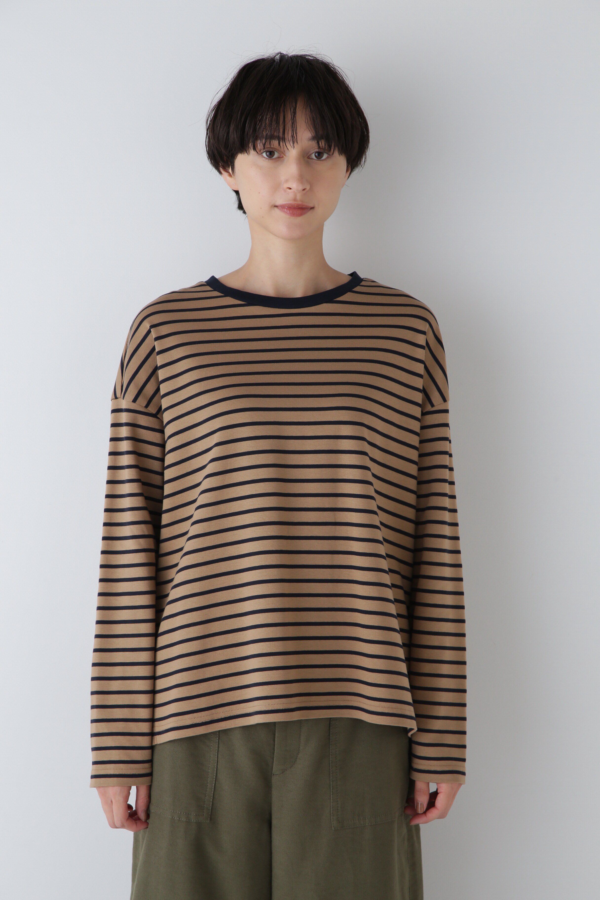  「◆ストレッチポンチボーダープルオーバー」|Tシャツ・カットソー|