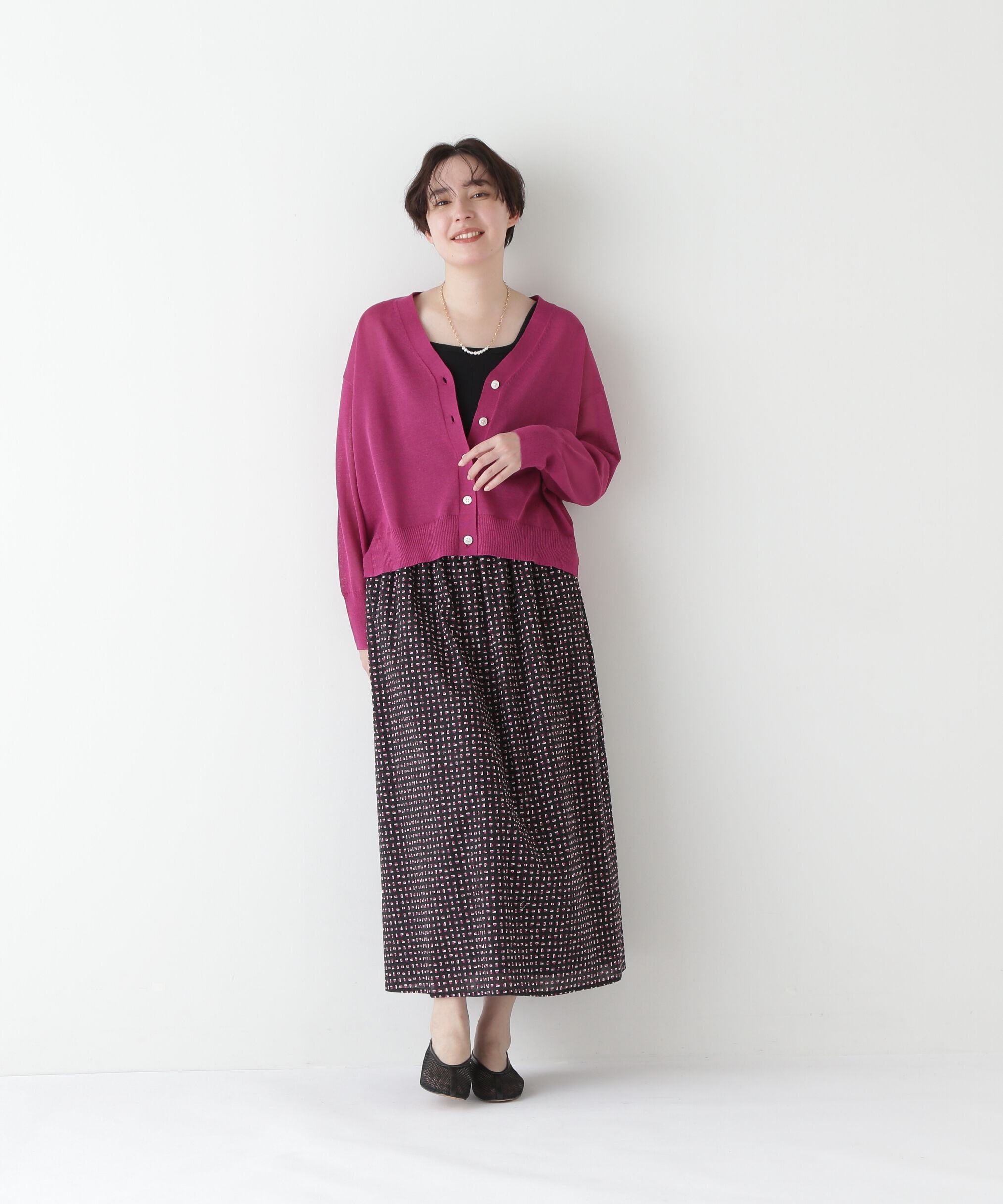  「◆【ウォッシャブル】シアーハイゲージ長袖カーディガン」|ニット・セーター|