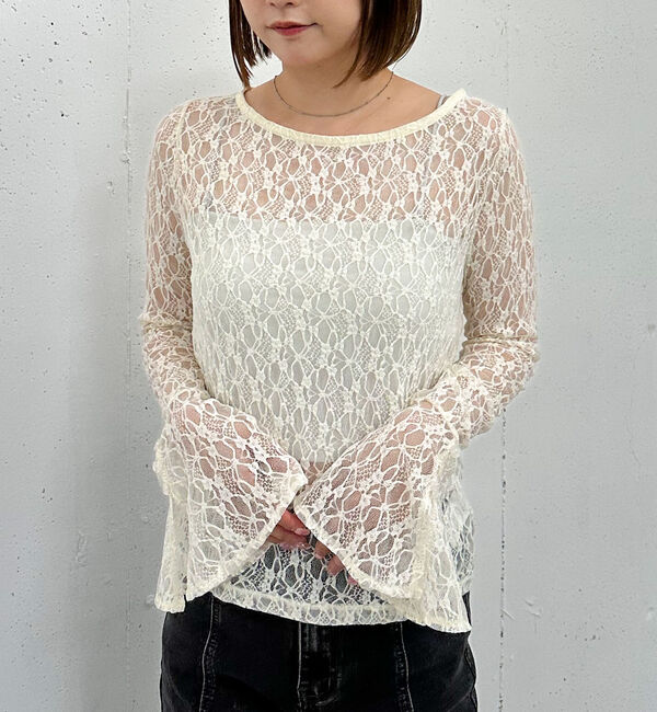 archives「カットレースフレアスリーブＴＯＰＳ」|Tシャツ・カットソー|IVORY