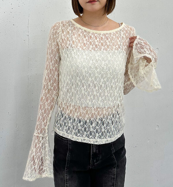 archives「カットレースフレアスリーブＴＯＰＳ」|Tシャツ・カットソー|