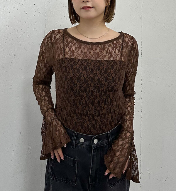 archives「カットレースフレアスリーブＴＯＰＳ」|Tシャツ・カットソー|
