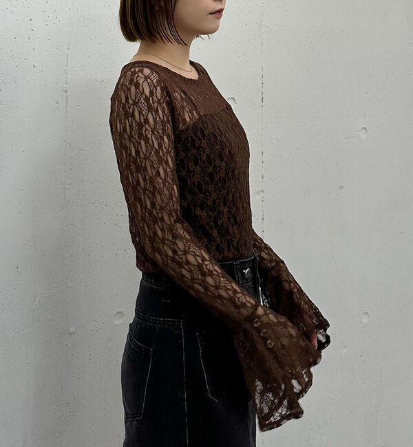 archives「カットレースフレアスリーブＴＯＰＳ」|Tシャツ・カットソー|