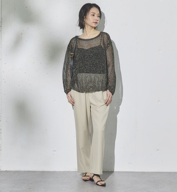 Doux archives「ラメ混メッシュニット」|ニット・セーター|