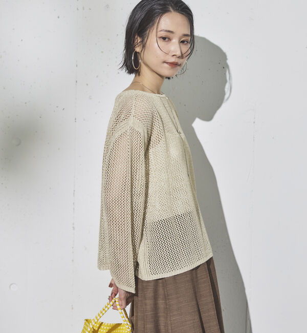 Doux archives「ラメ混メッシュニット」|ニット・セーター|