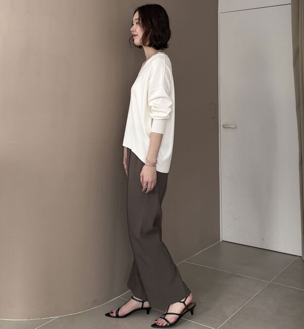 Doux archives「衿レースＶネックニットプルオーバー」|ニット・セーター|