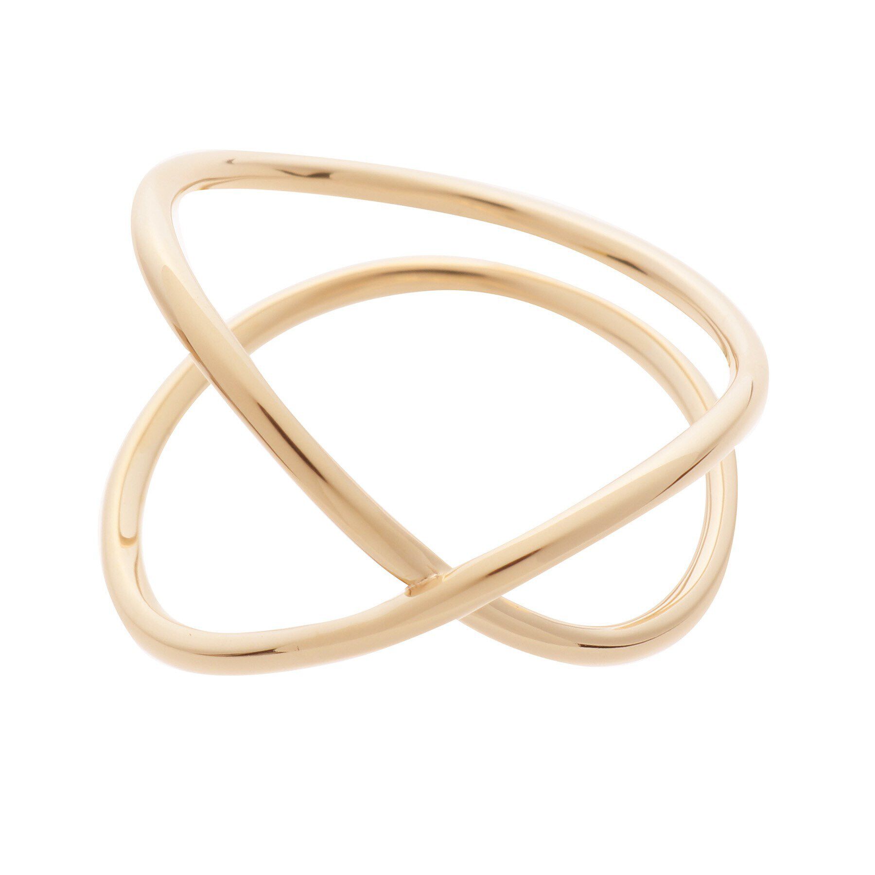 COCOSHNIK「K10ワンストローク アシンメトリー Ｘ リング（16号）」|リング|