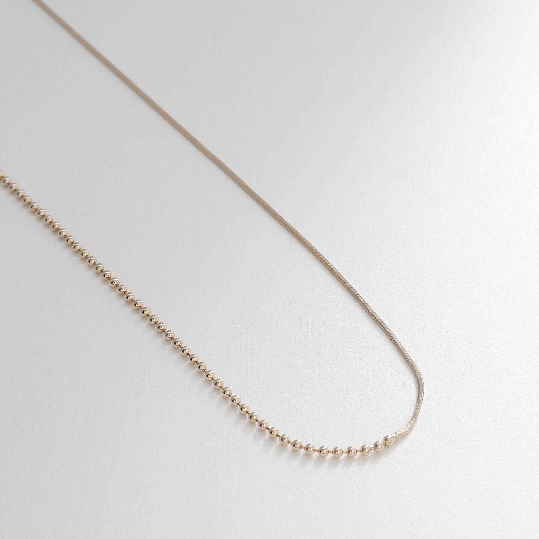 COCOSHNIK「K10ボール&times;コンパクト セパレートネックレス」|ネックレス|