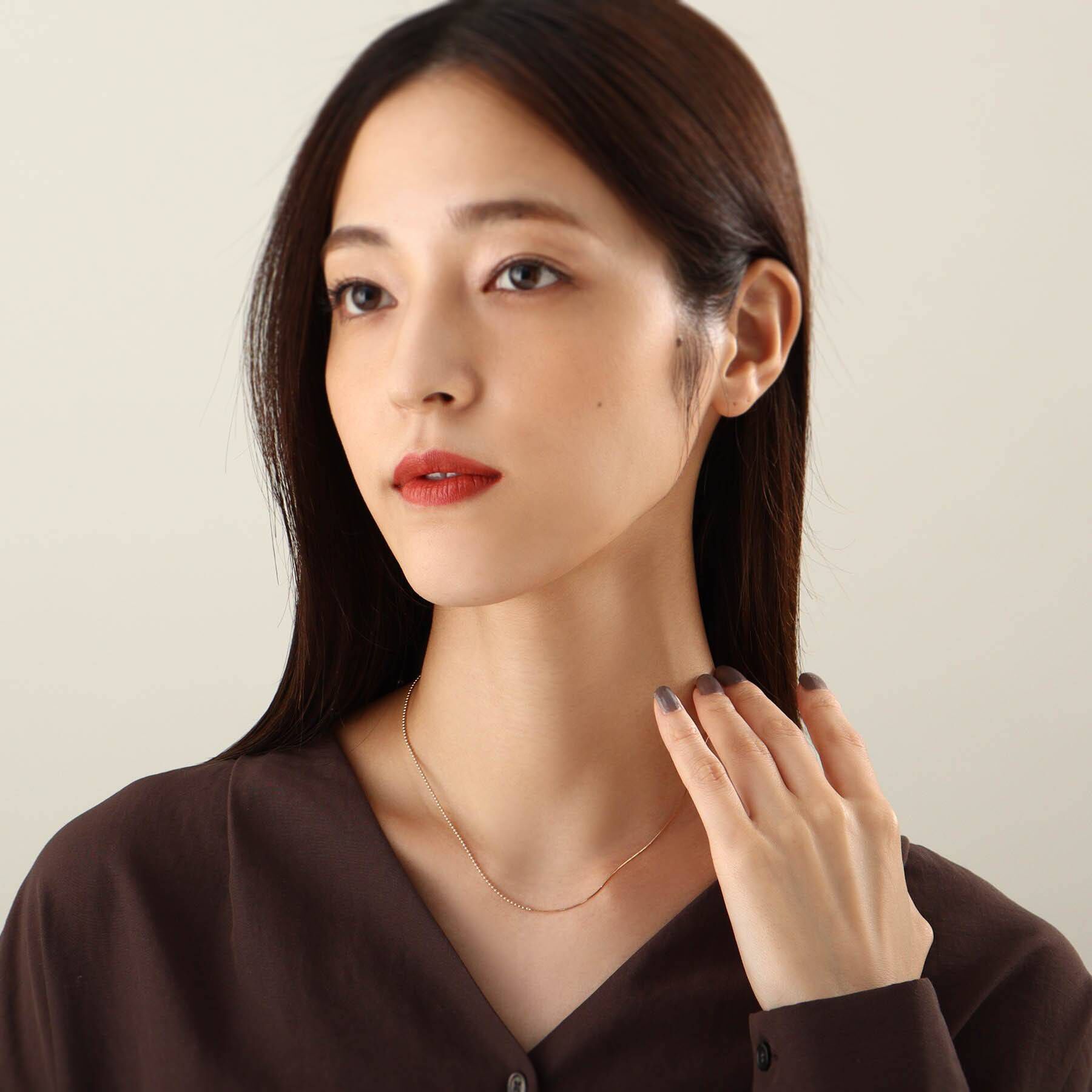 COCOSHNIK「K10ボール&times;コンパクト セパレートネックレス」|ネックレス|