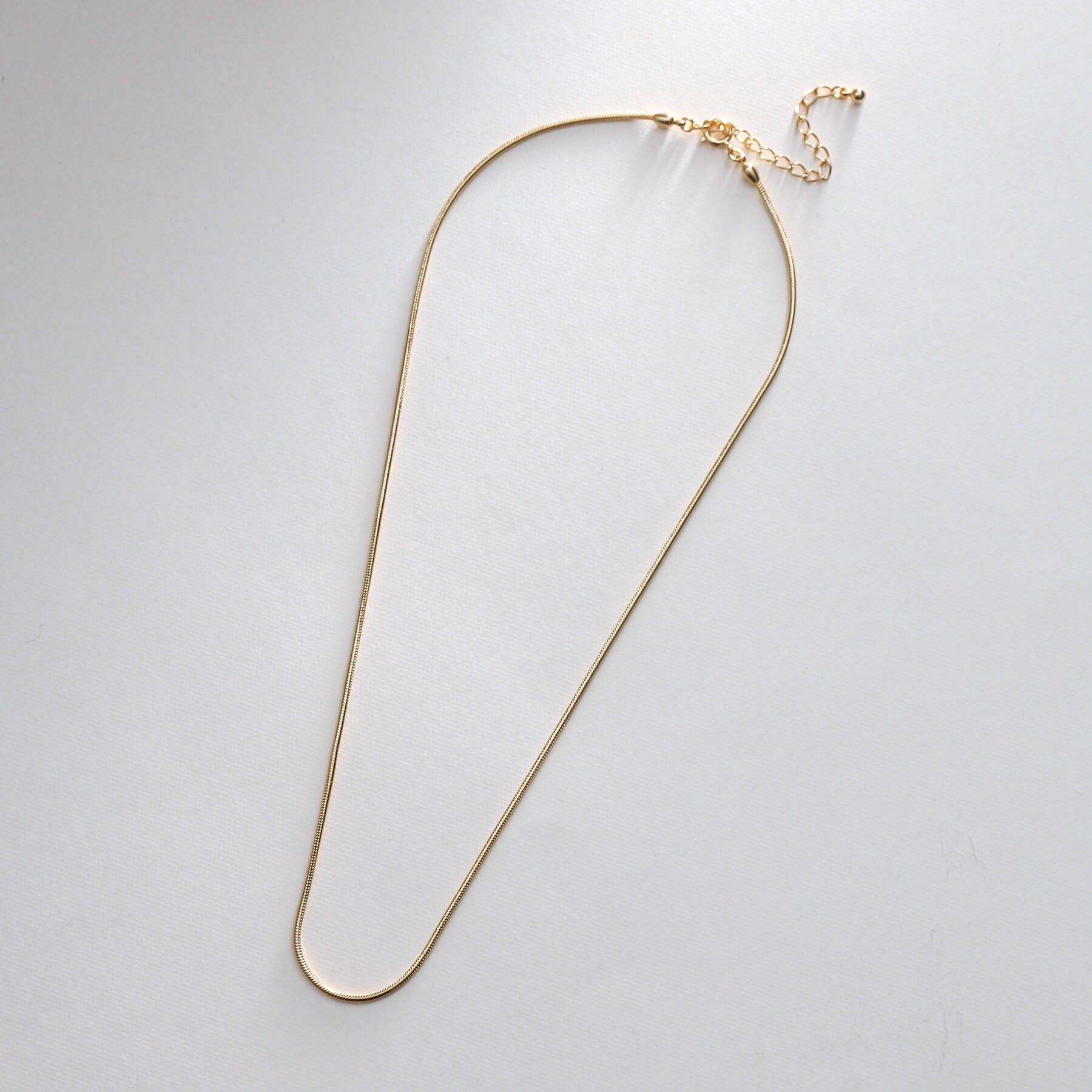 COCOSHNIK ONKITSCH「シルバー デザインチェーン スネークネックレス GP」|ネックレス|