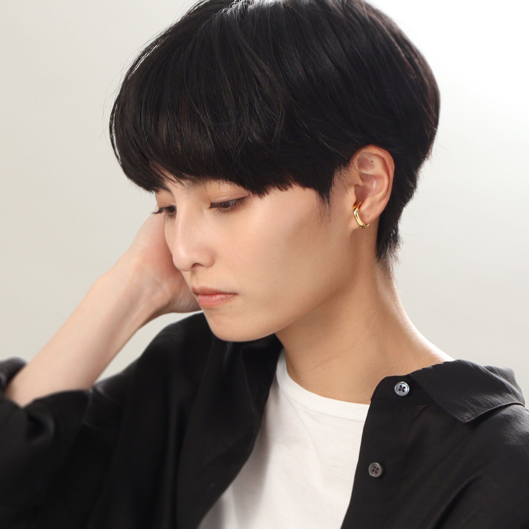 COCOSHNIK ONKITSCH「シルバー ニュアンスイヤーカフ GP」|イヤリング|